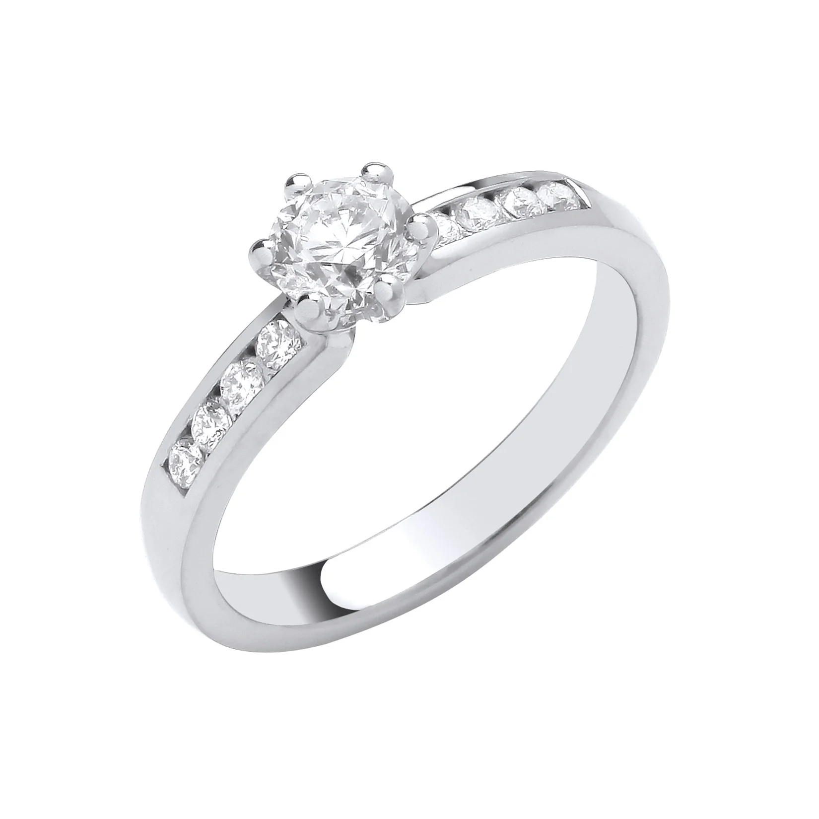 Platinum 0.70ctw Brilliant Cut Diamond Ring - Platinum - Image 2