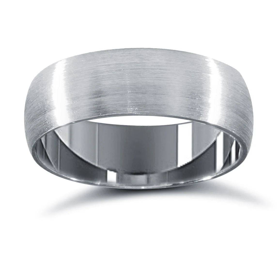 Platinum Premium Weight Court Profile Satin Wedding Ring