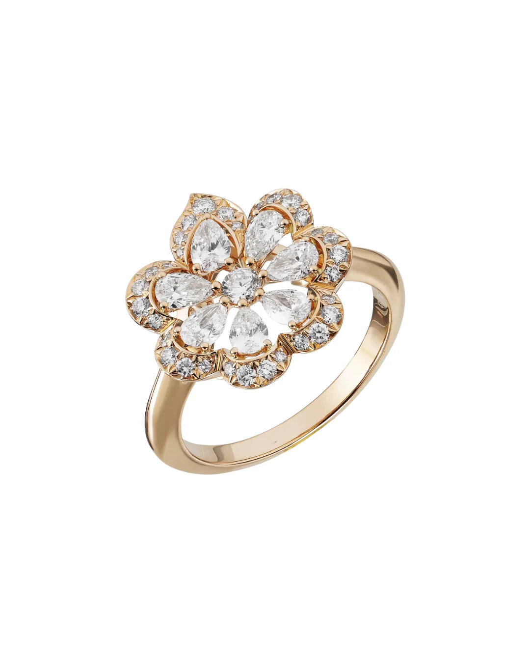 Precious Lace Mini Frou-Frou Diamond Ring 18ct Rose Gold
