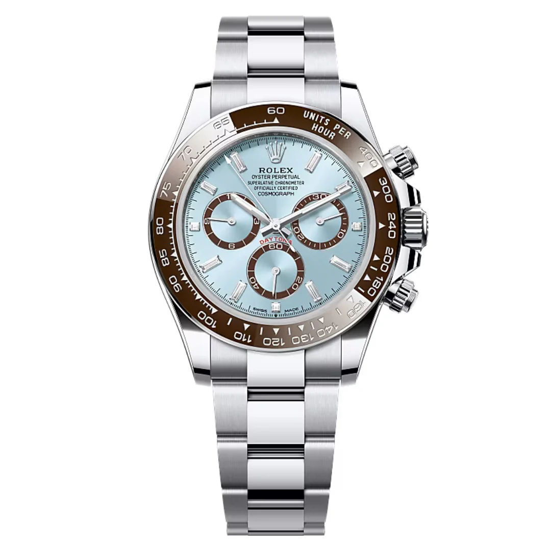 Rolex Cosmograph Daytona 126506 Platinum Ice Blue Baguette Diamond Dial 2024