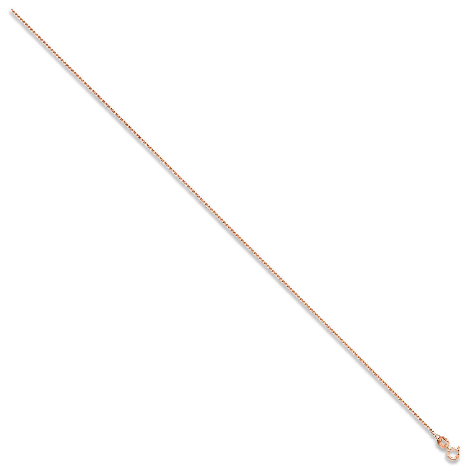 Rose Gold 1.0mm Classic Curb Chain - 9ct Gold - Image 2