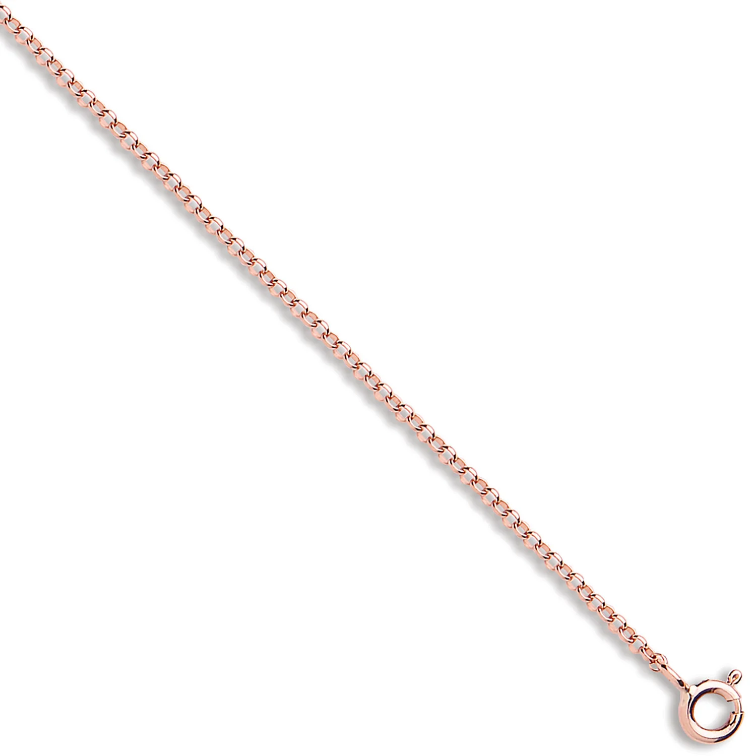 Rose Gold 1.6mm Round Belcher Chain - 9ct Gold - Image 2