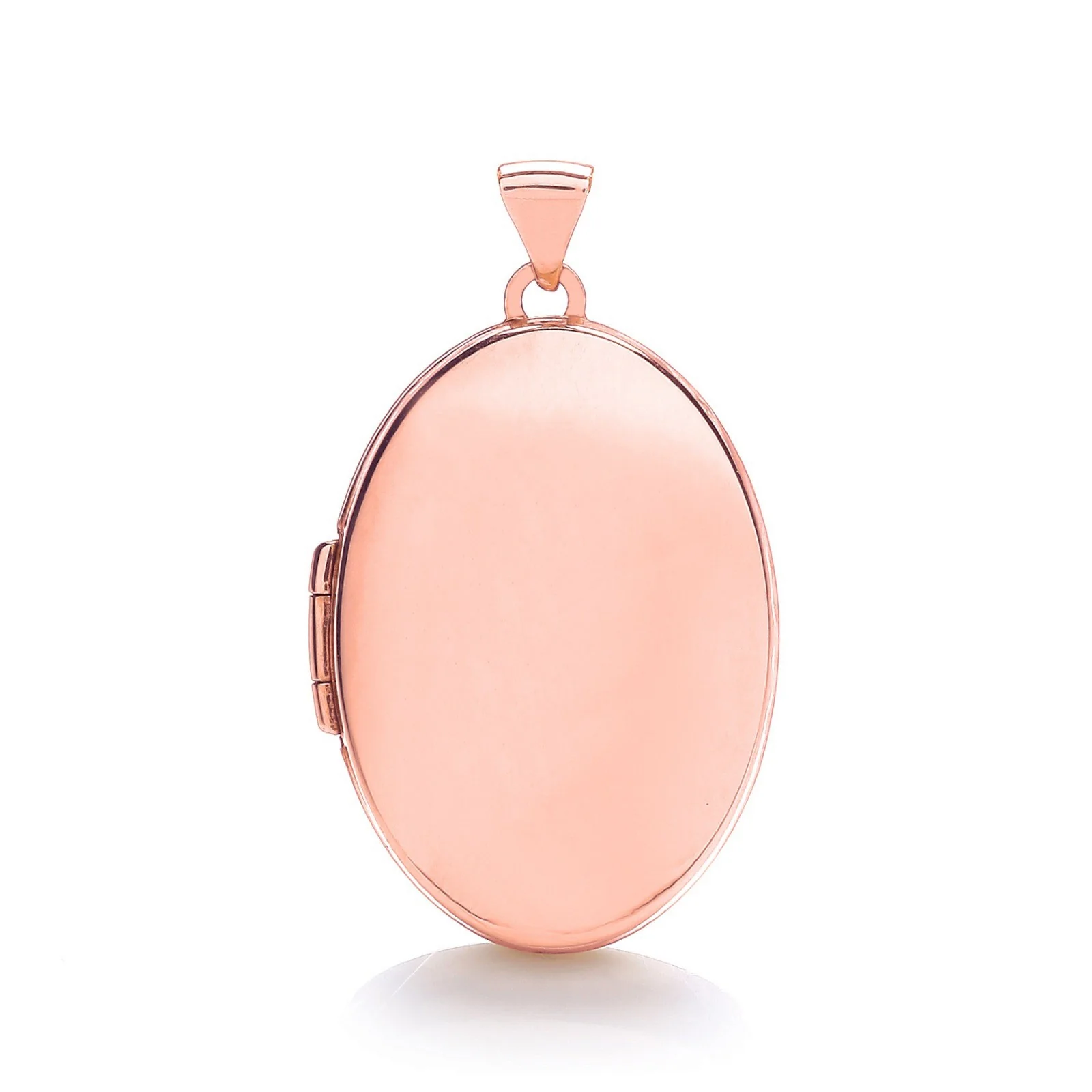 Rose Gold Oval Plain Locket - 9ct Gold - Image 2