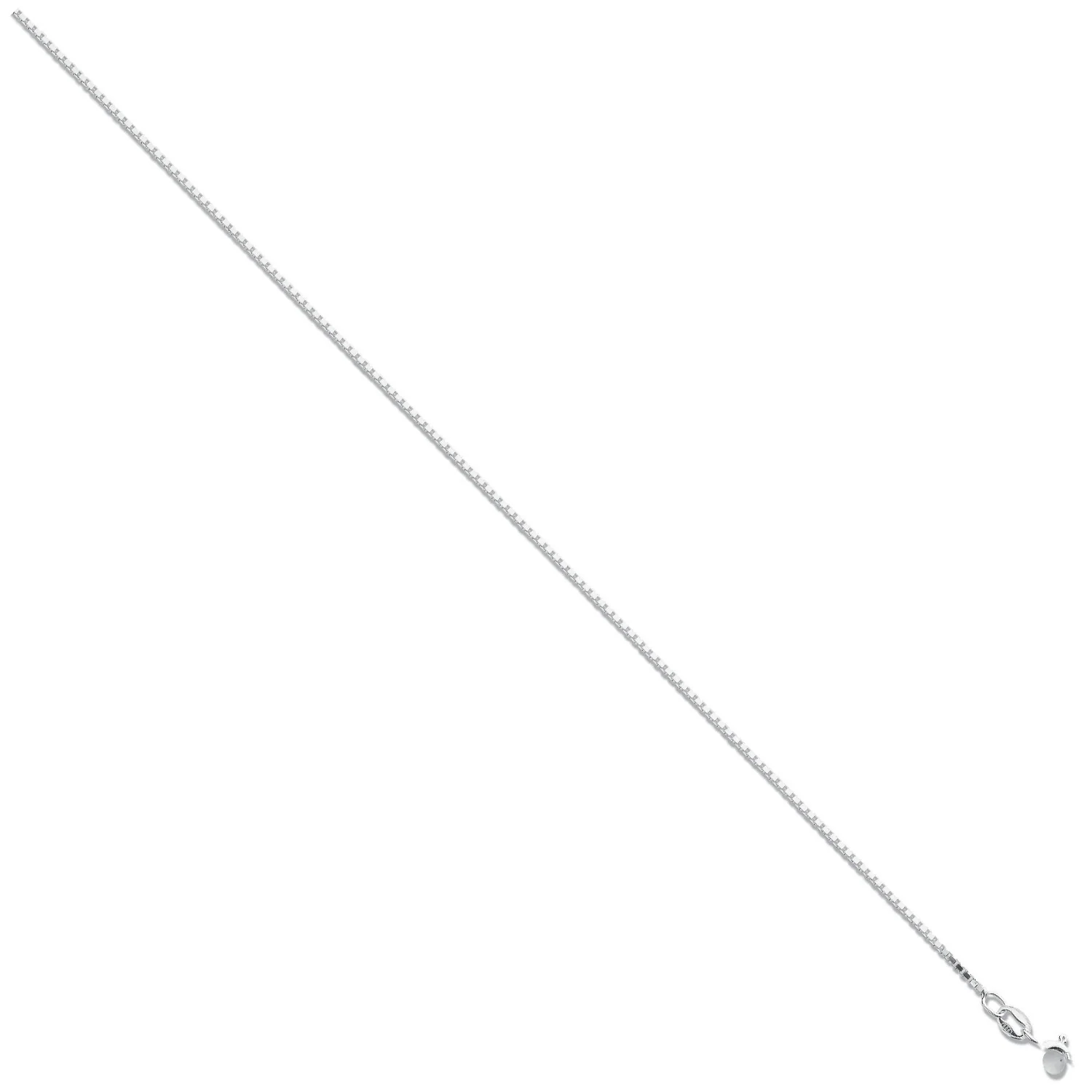 Silver 1.1mm Box Chain - Silver - Image 2
