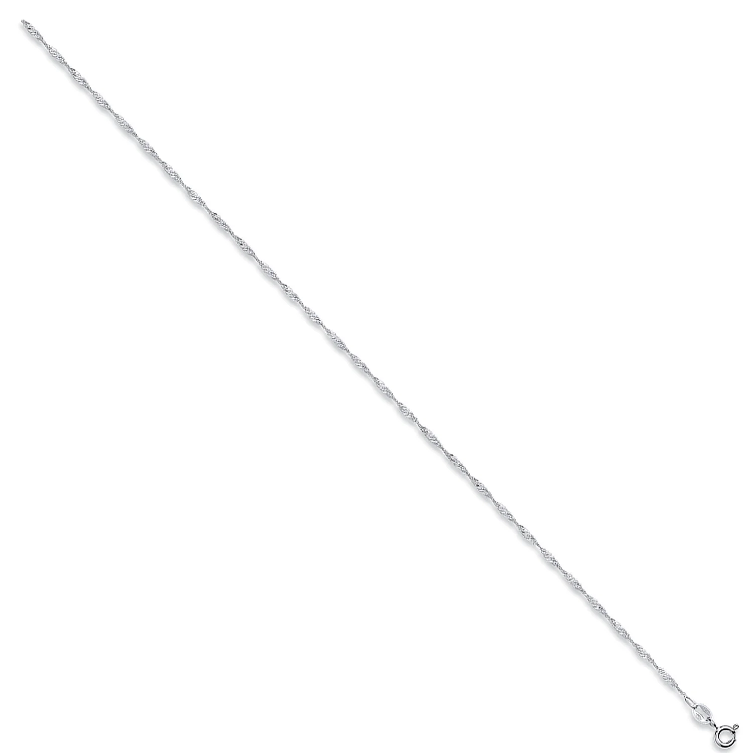 Silver 1.6mm Singapore Chain - Silver - Image 2