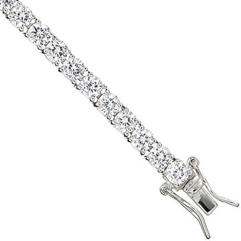Silver 4.2mm Cubic Zirconia Tennis Baby 6" Bracelet - Silver - Image 2