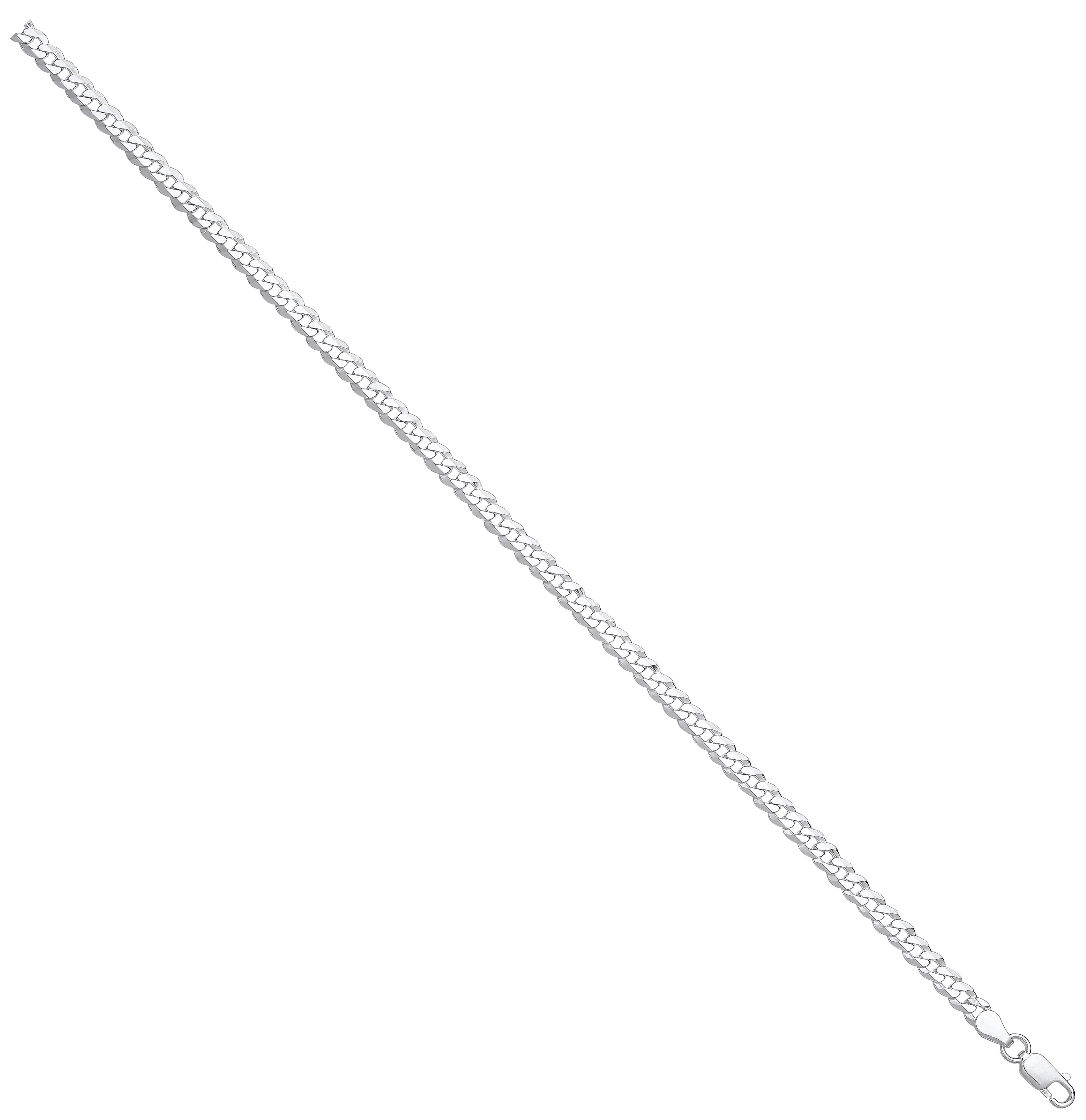 Silver 4.3mm Economy Flat Curb Chain - Silver - Image 2