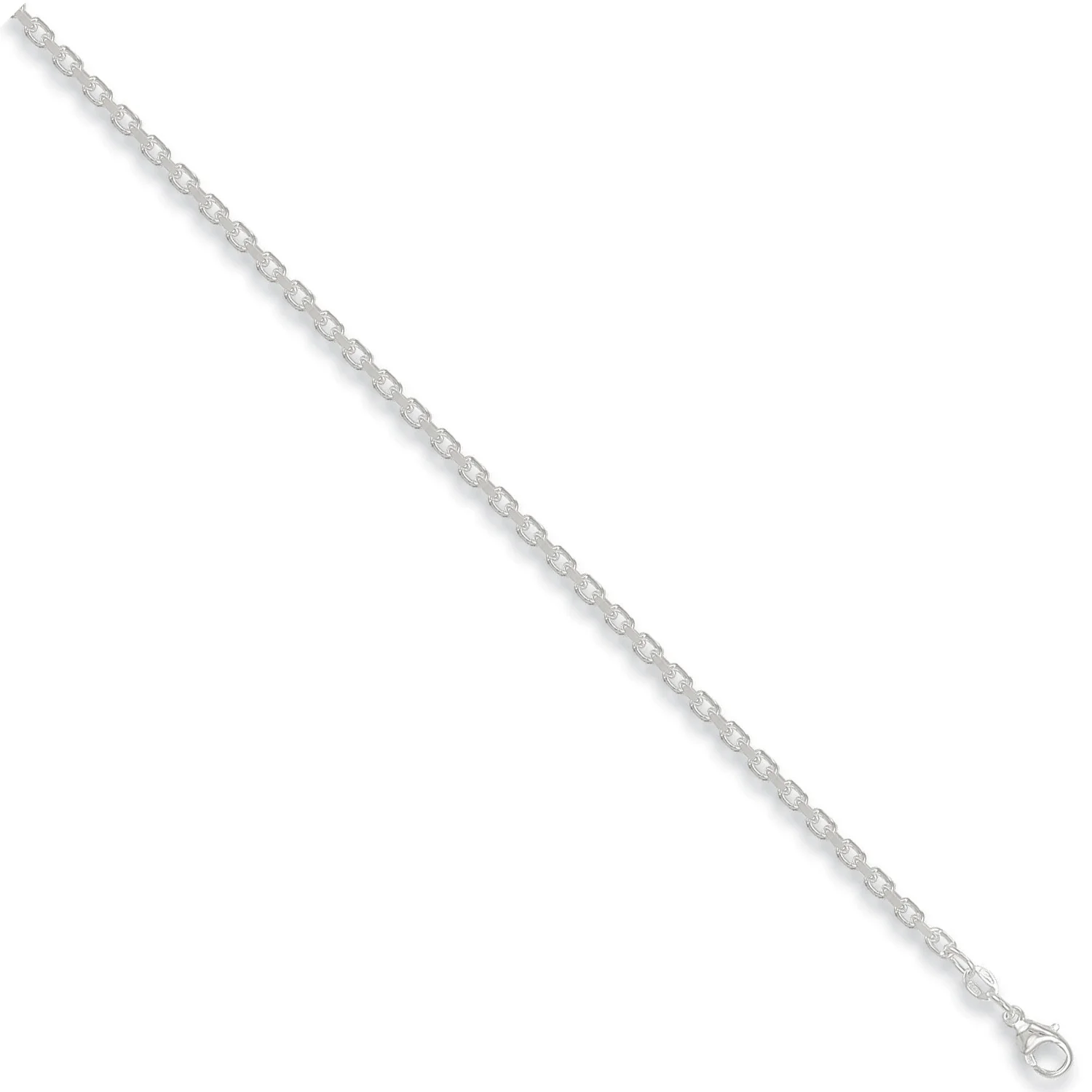 Silver 4.8mm Diamond Cut Belcher Chain - Silver - Image 2