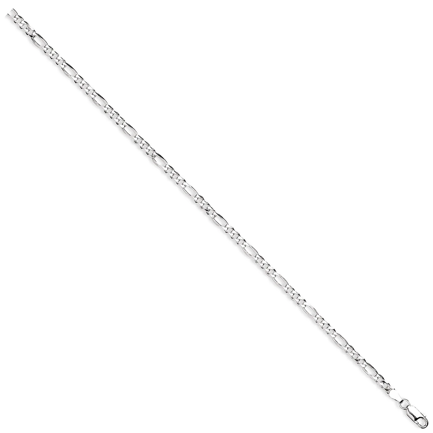 Silver 4mm Figaro Chains/Bracelet - Silver - Image 2