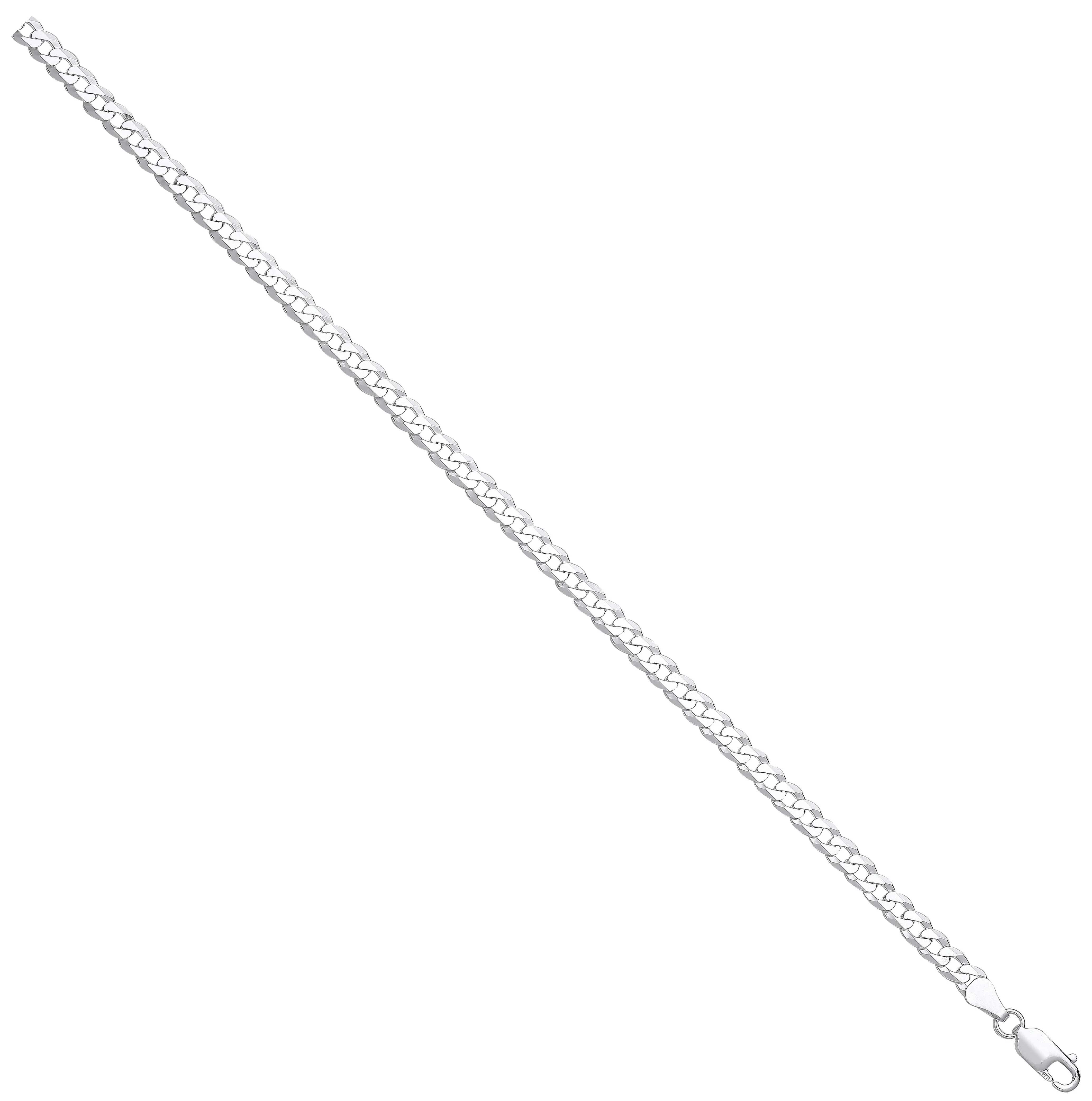 Silver 5.3mm Economy Flat Curb Chain - Silver - Image 2