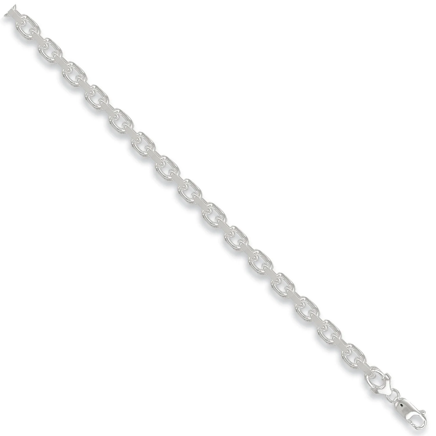 Silver 5.5mm Diamond Cut Belcher Chain - Silver - Image 2