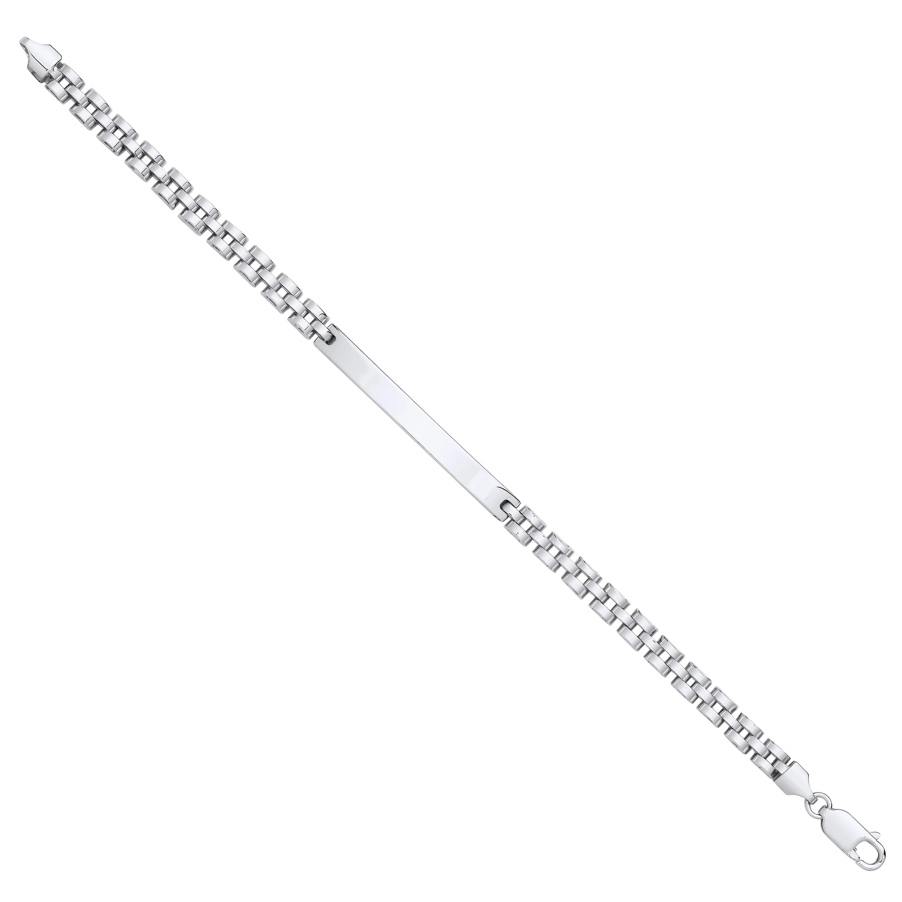 Silver 5mm Fancy Link ID Bracelet - Silver - Image 2