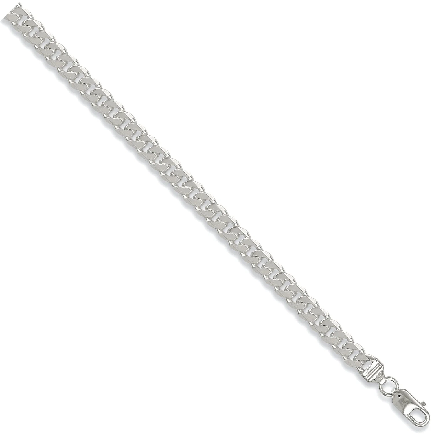 Silver 7.5mm Curb Chain - Silver