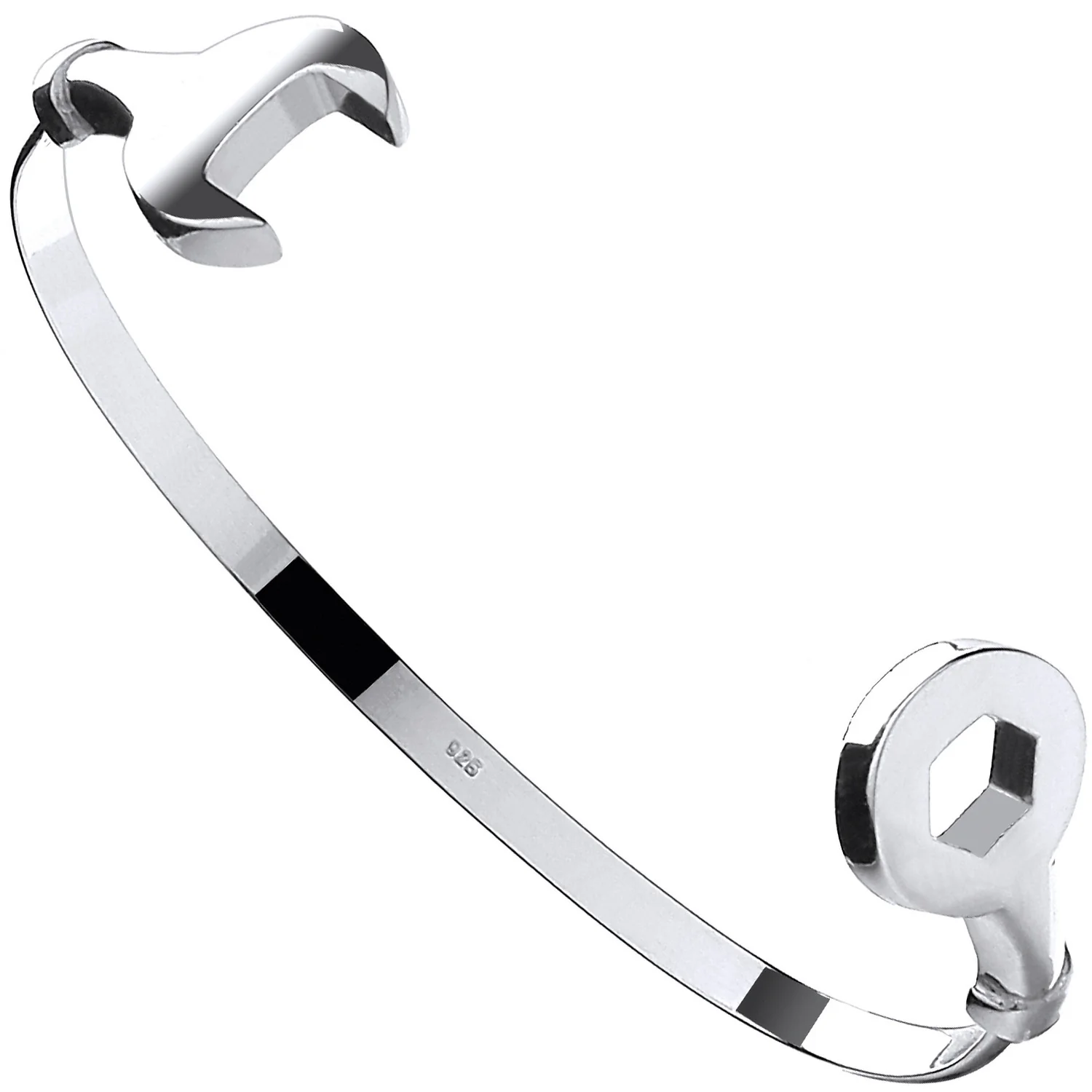 Silver Baby Spanner Bangle - Silver - Image 2