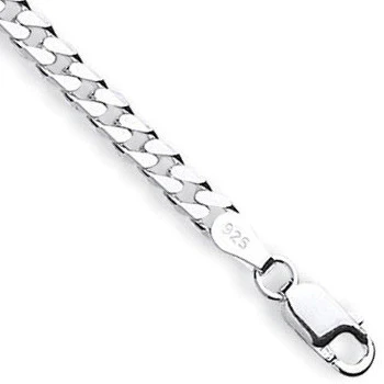 Silver Curb Anklet - Silver - Image 2