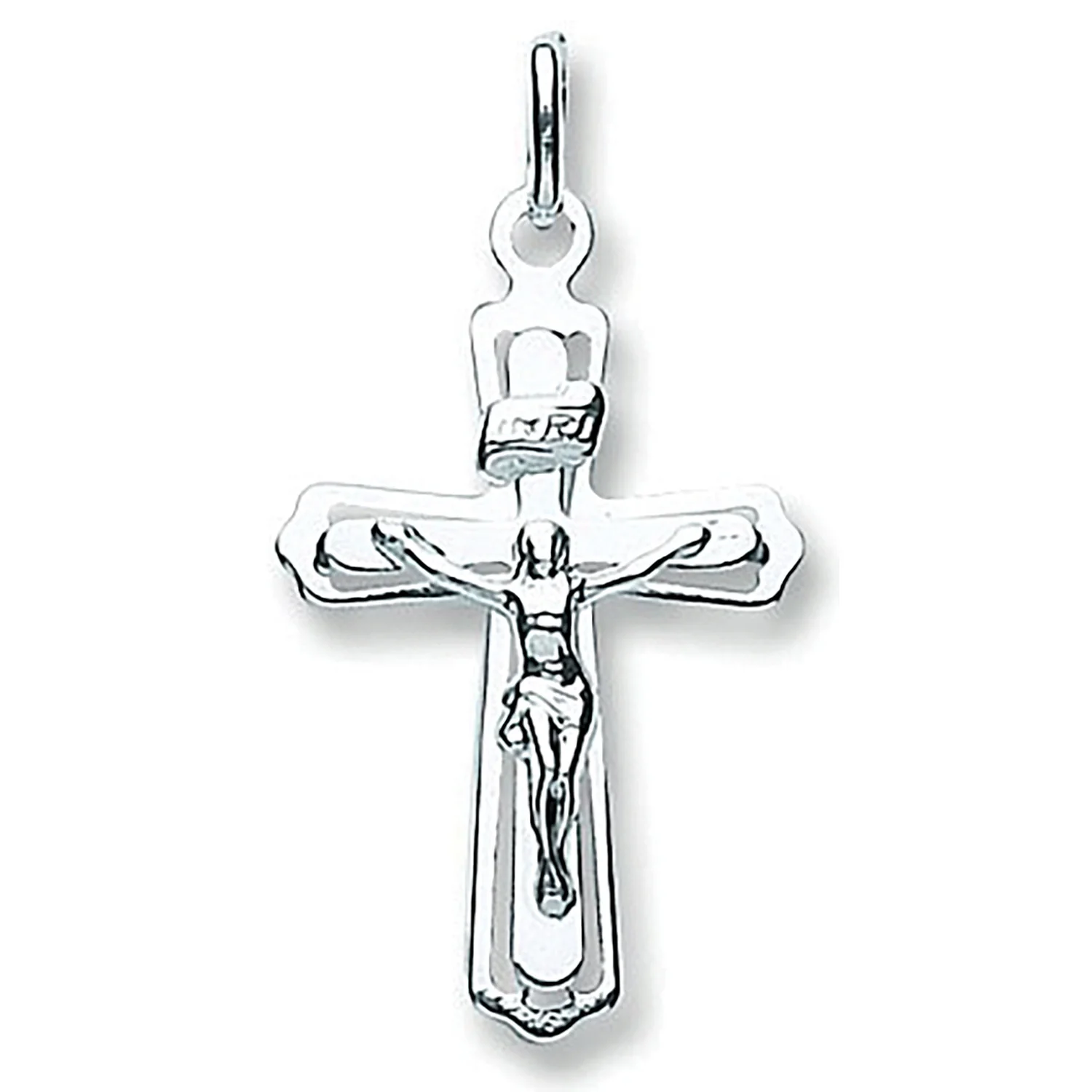 Silver Cut Out Crucifix - Silver - Image 2