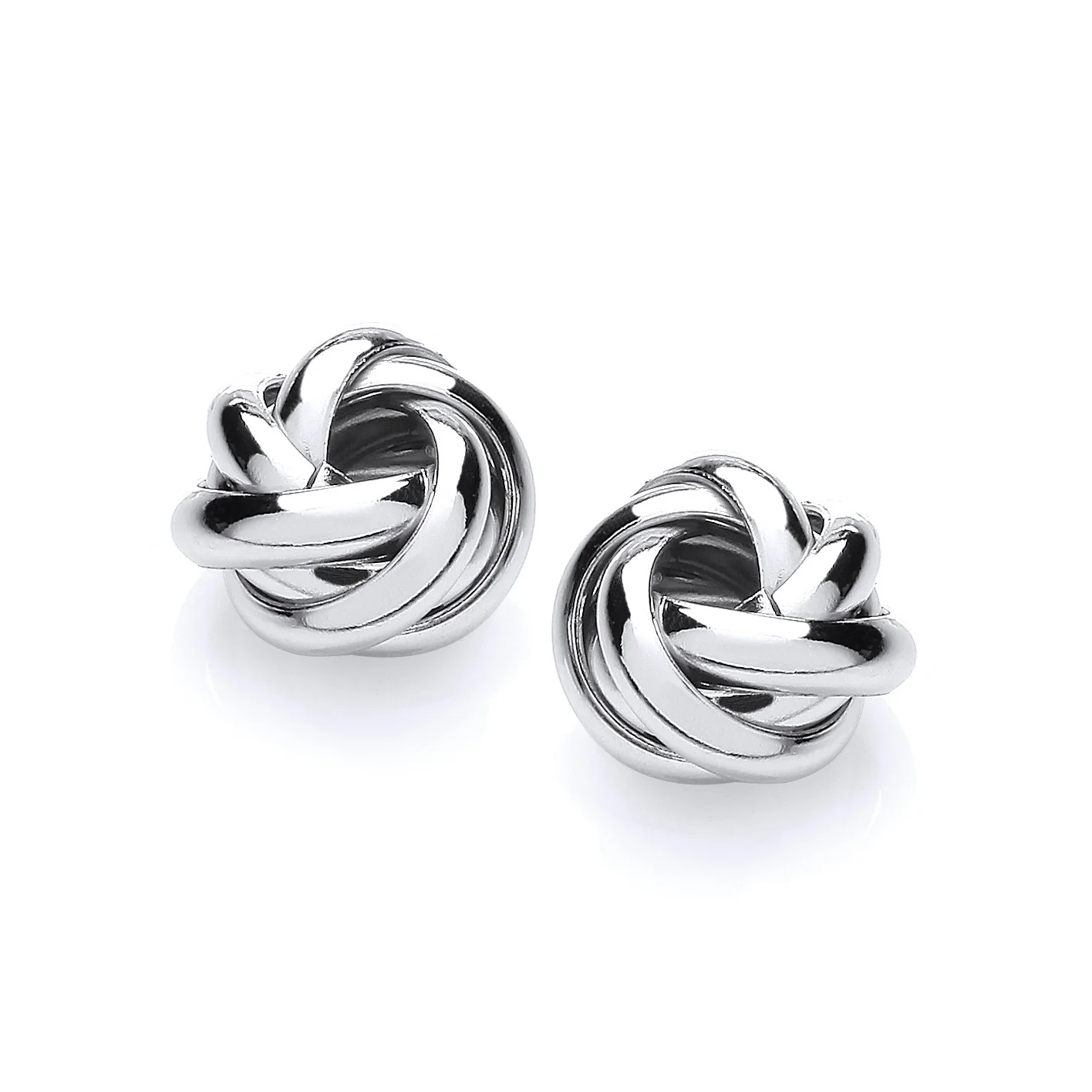 Silver Knot Stud - Silver - Image 2