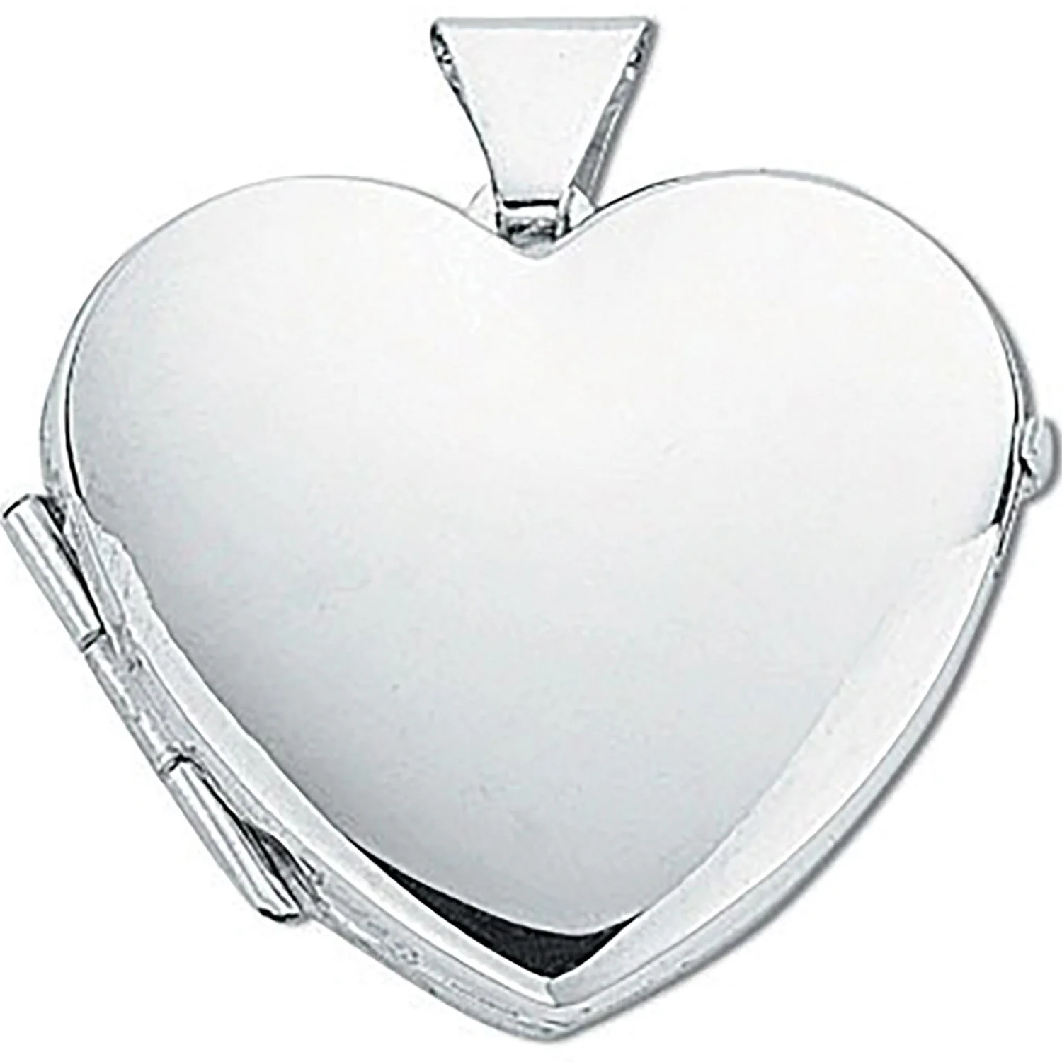 Silver Medium Heart Shaped Locket - Silver - Image 2