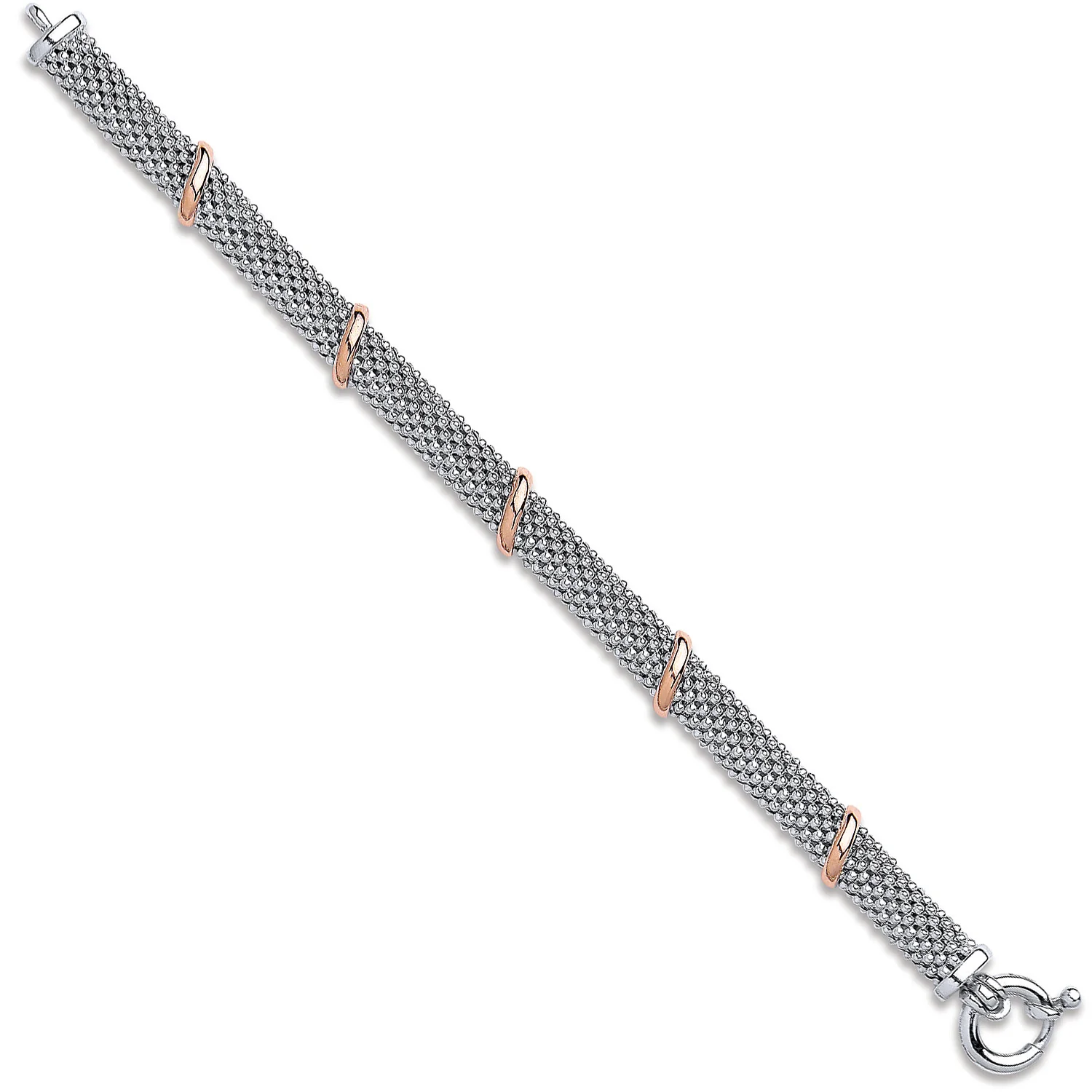 Silver Mesh Ladies Bracelet - Silver - Image 4
