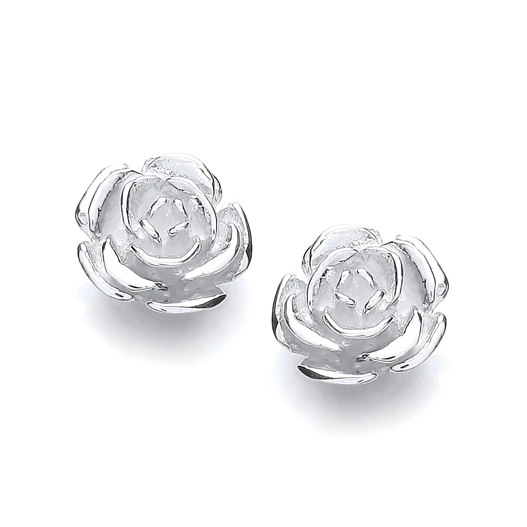 Silver Rose Stud - Silver - Image 2