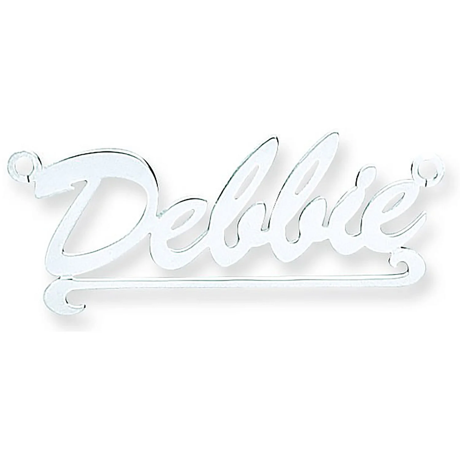 Silver Script Scroll Nameplate with 16"/18"/20" chain - Silver