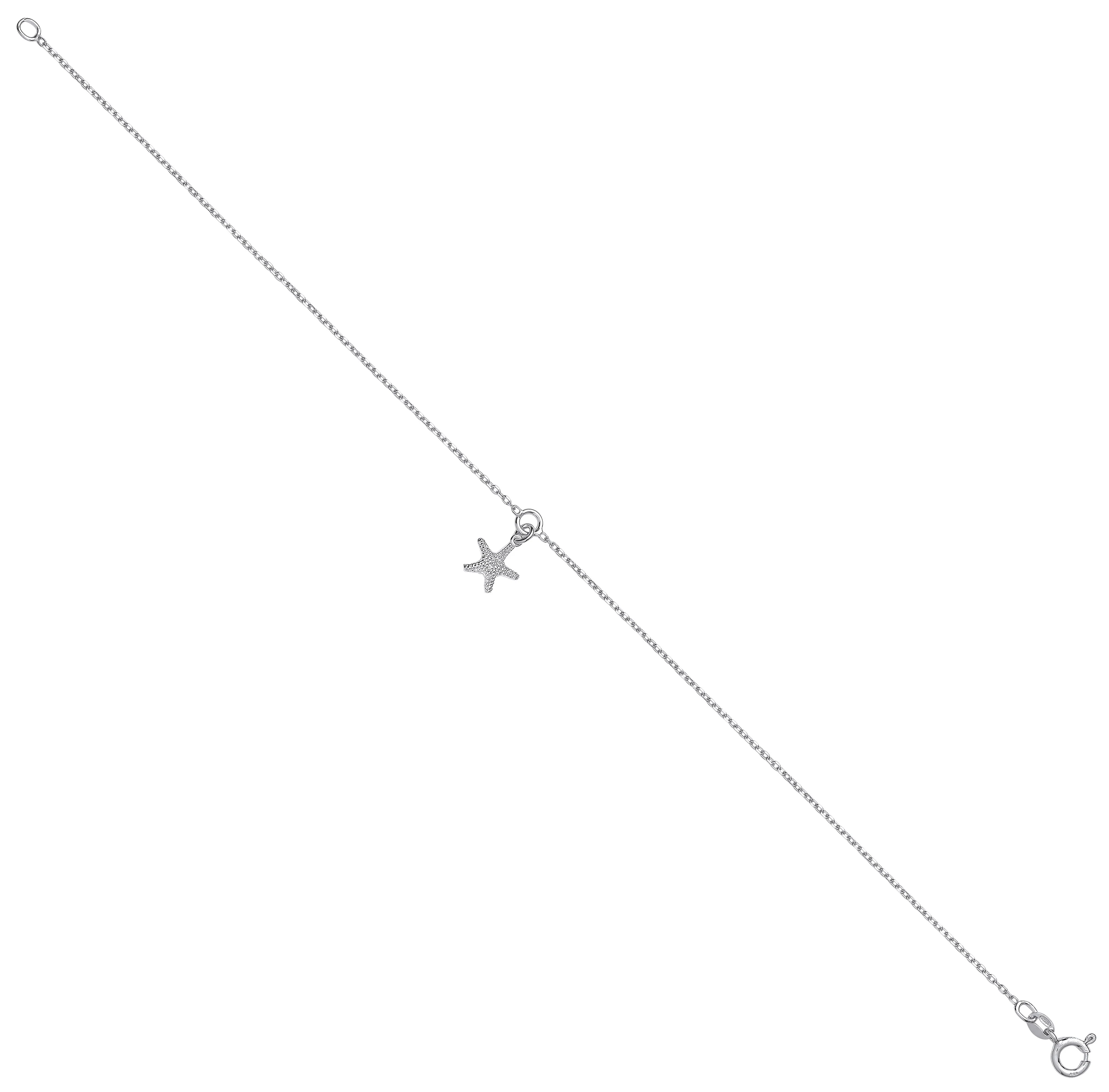 Silver Starfish Anklet - Silver - Image 2