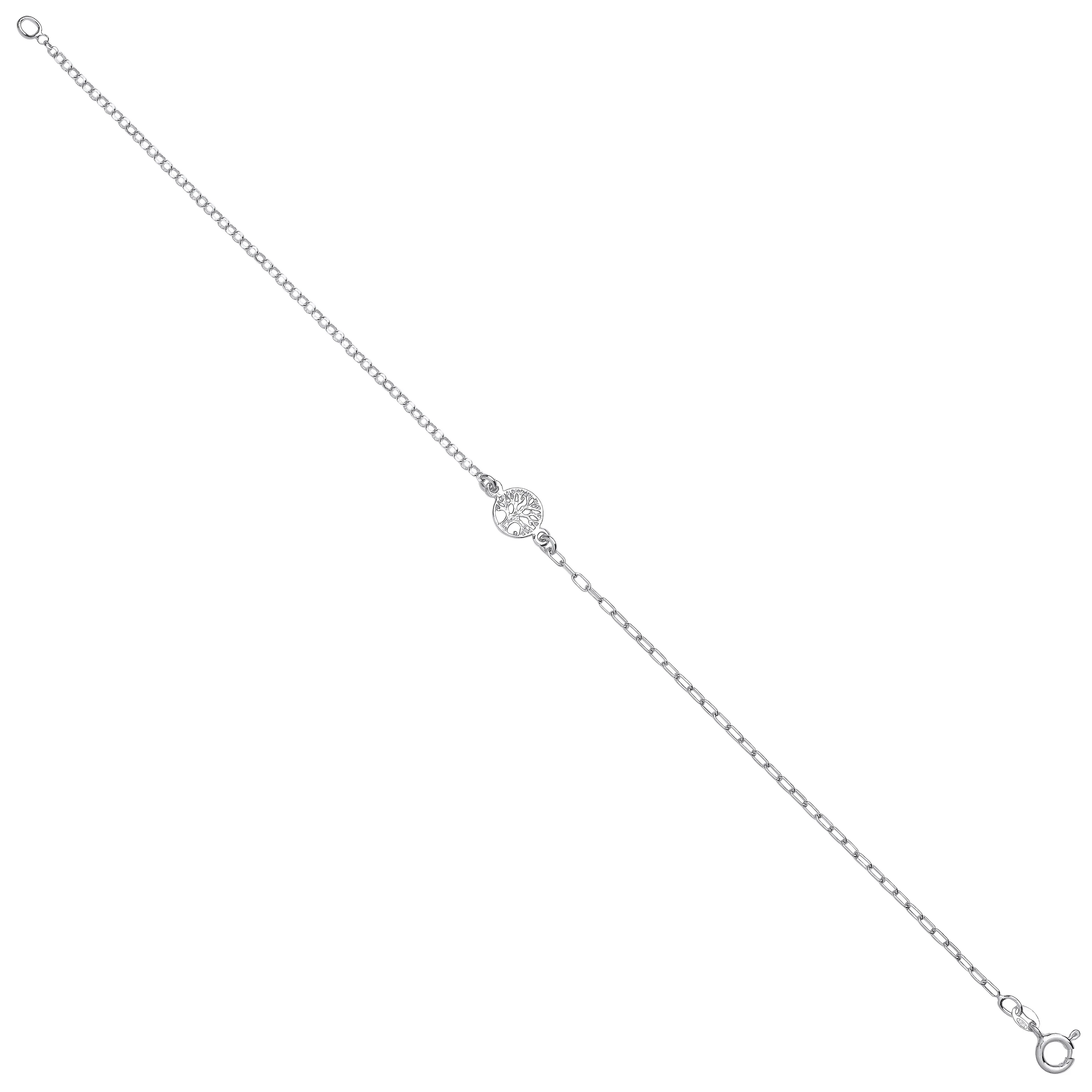 Silver Tree of Life Anklet - Silver - Image 2