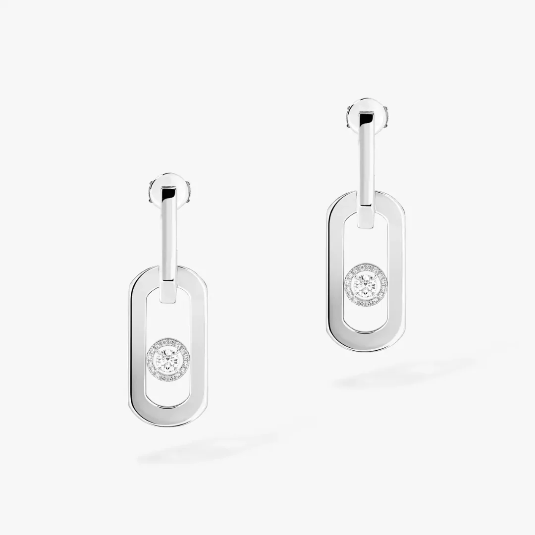 So Move XL Pendant Diamond Earrings 18ct Gold - Image 2