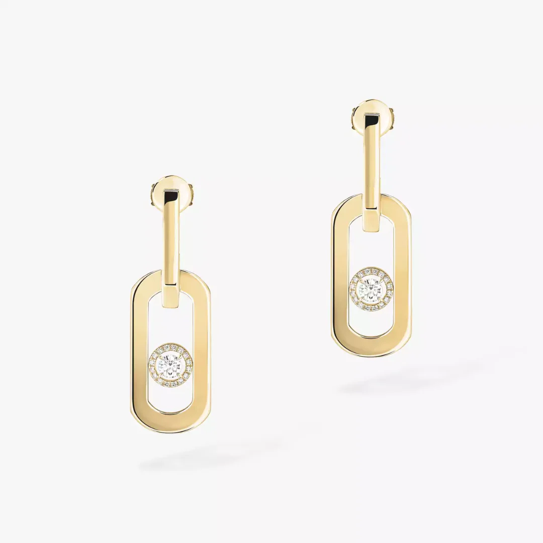 So Move XL Pendant Diamond Earrings 18ct Gold - Image 3