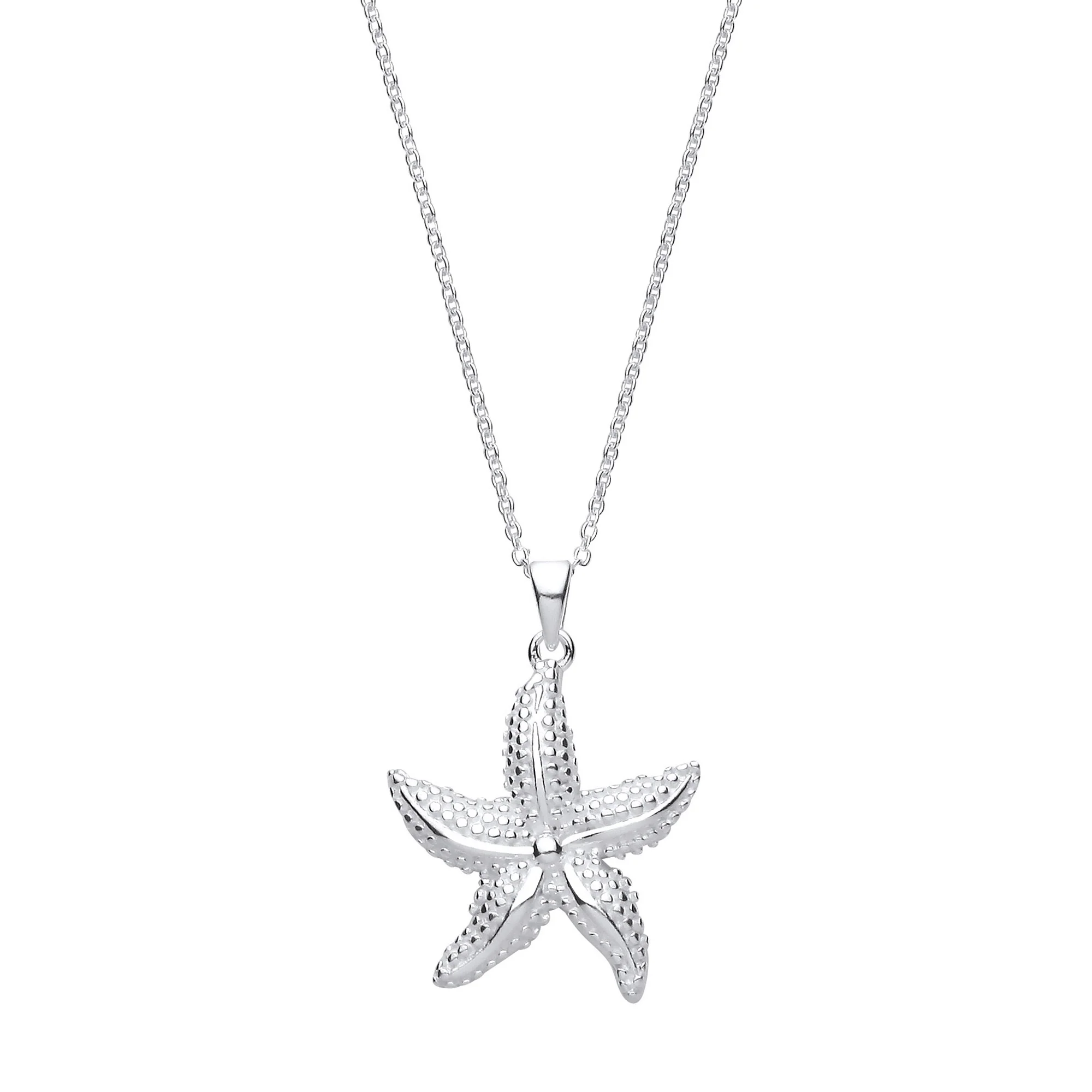 Starfish Silver Necklace - Silver - Image 2