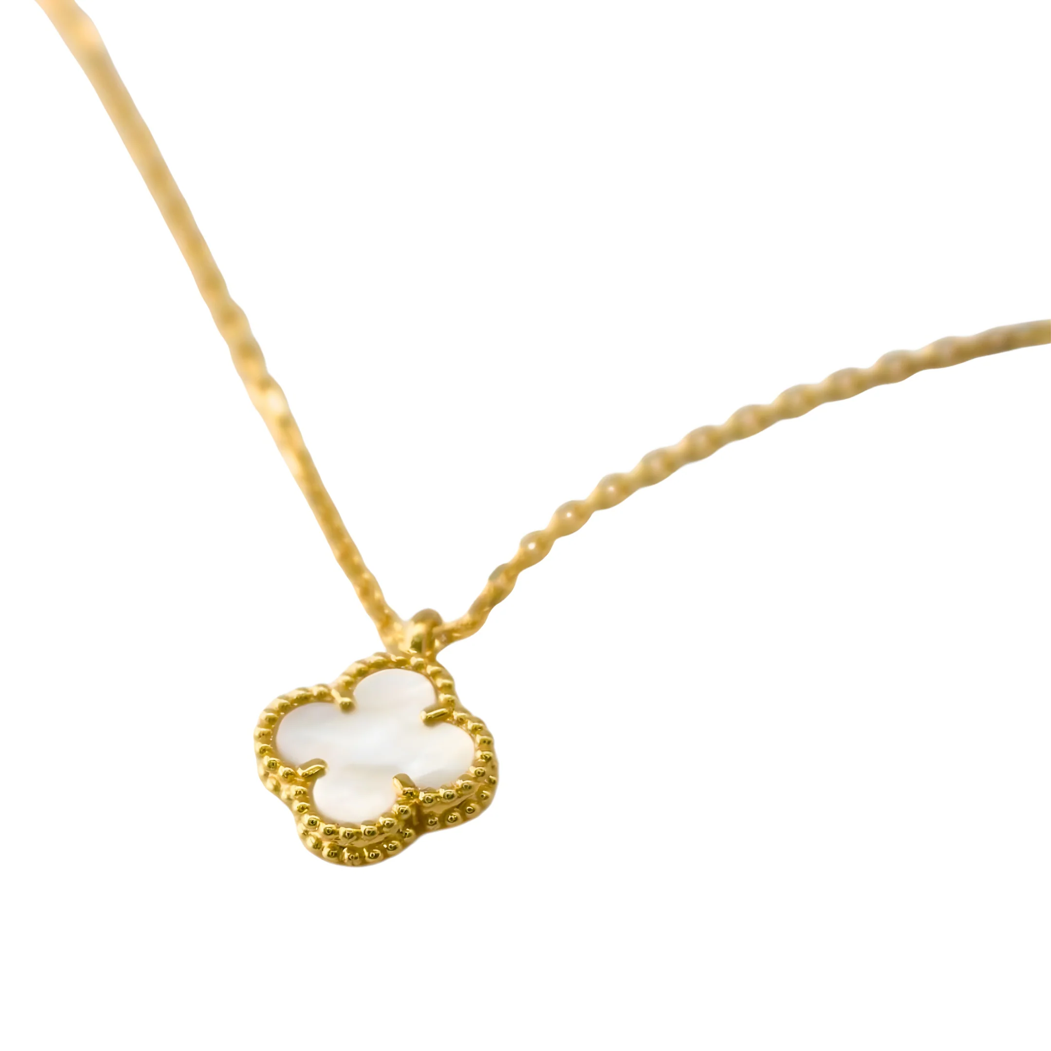 Van Cleef & Arpels Sweet Alhambra Pendant Mother-Of-Pearl 18K Yellow Gold - Image 10