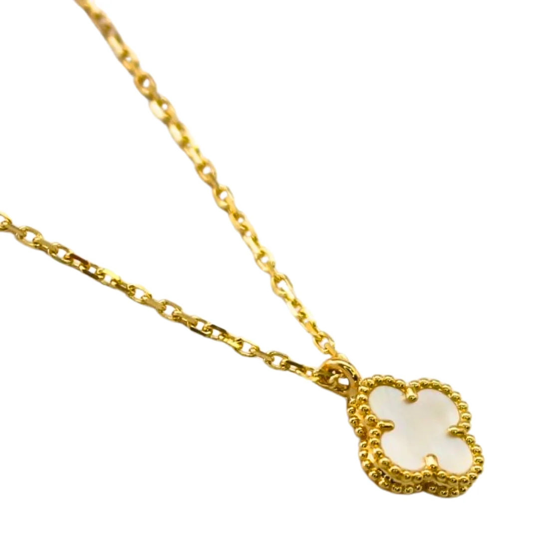 Van Cleef & Arpels Sweet Alhambra Pendant Mother-Of-Pearl 18K Yellow Gold - Image 11