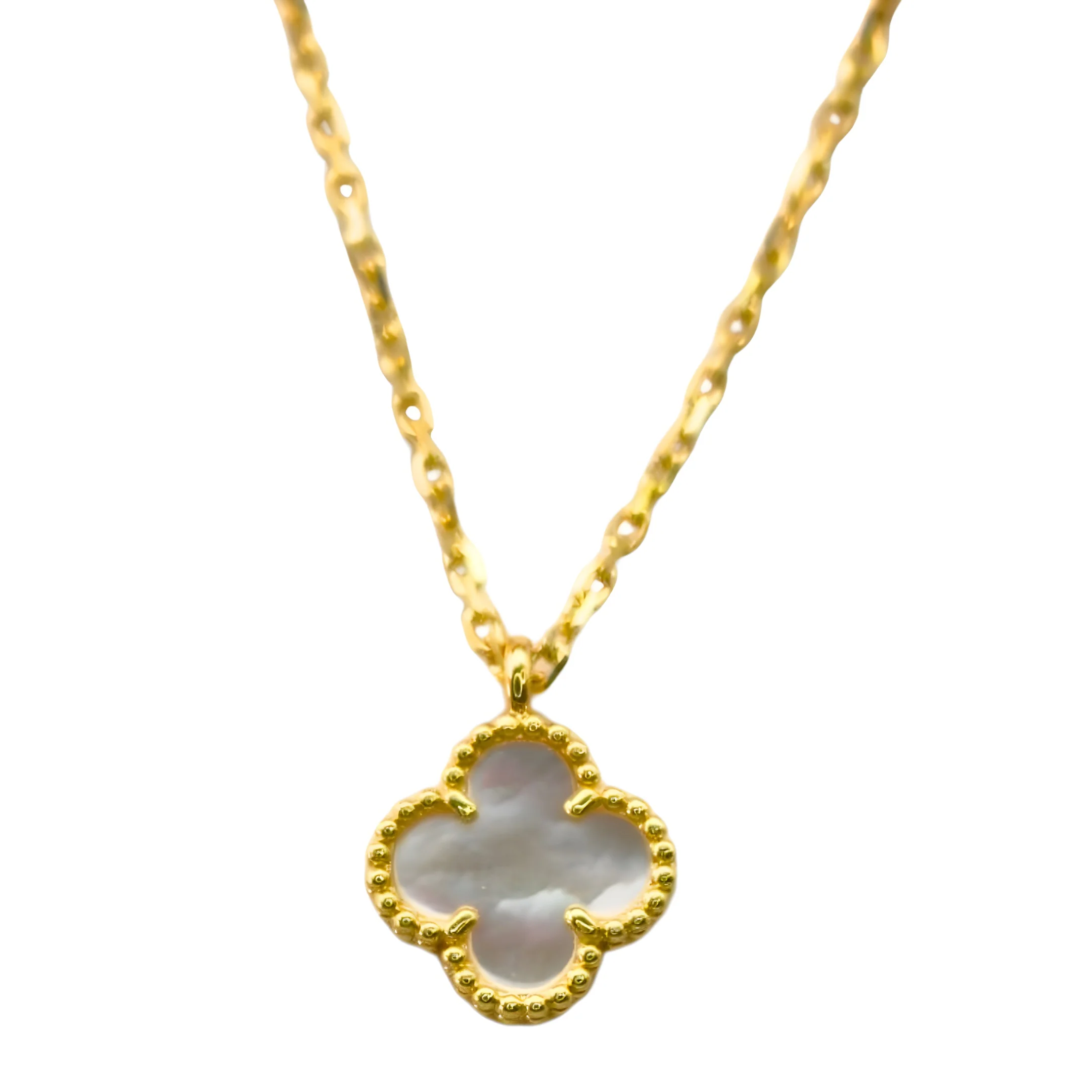 Van Cleef & Arpels Sweet Alhambra Pendant Mother-Of-Pearl 18K Yellow Gold - Image 12