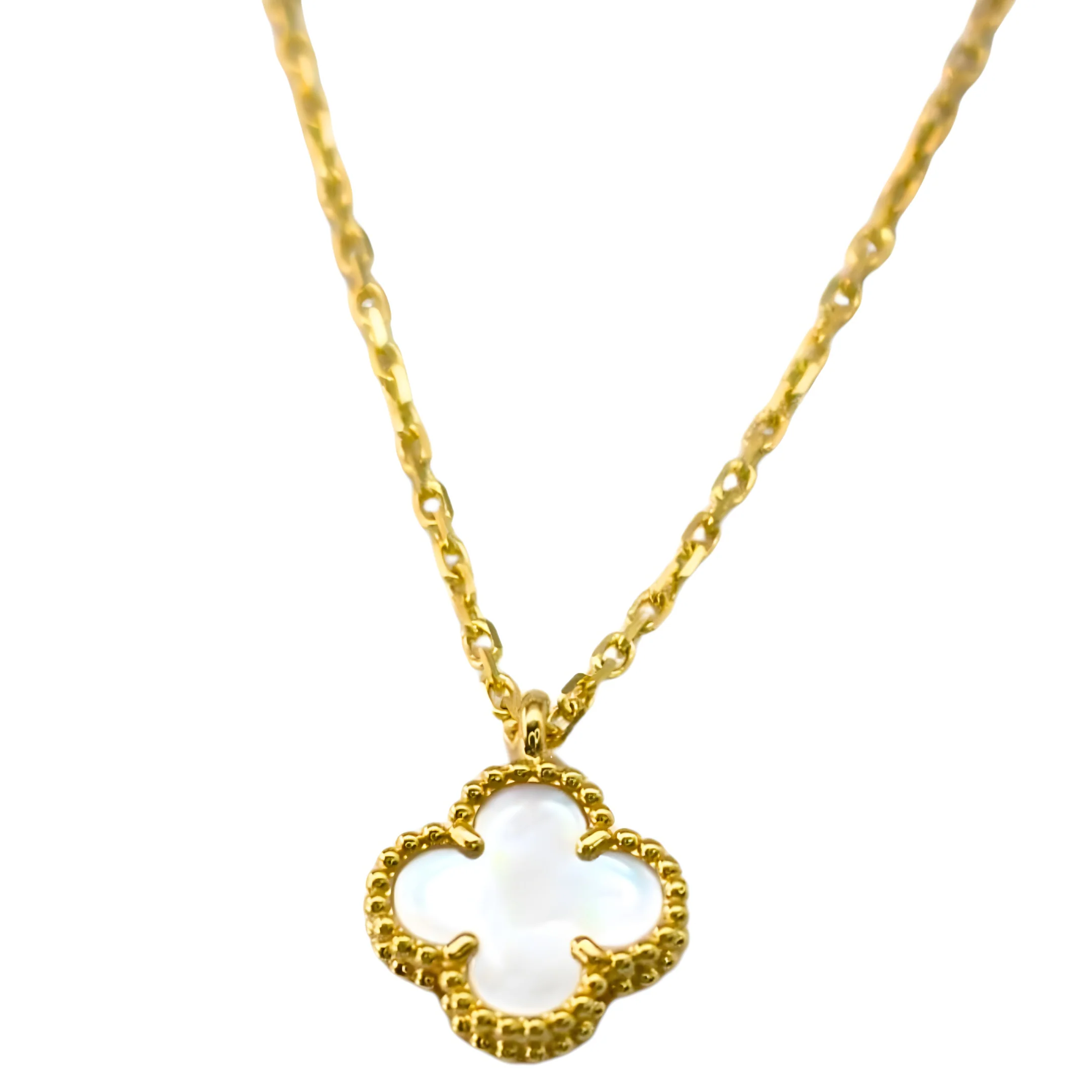 Van Cleef & Arpels Sweet Alhambra Pendant Mother-Of-Pearl 18K Yellow Gold - Image 9