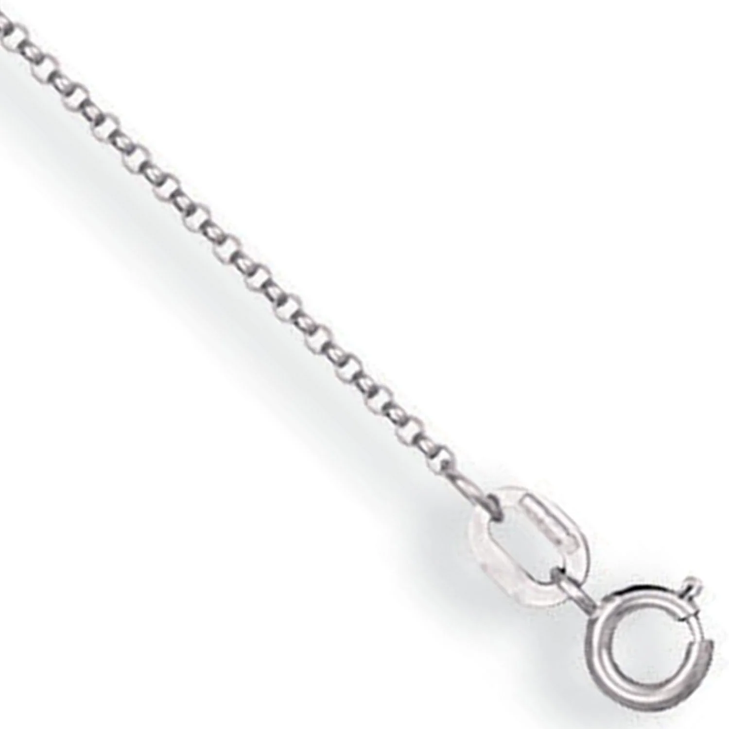 White Gold 1.1mm Micro Belcher Chain - 9ct Gold - Image 2