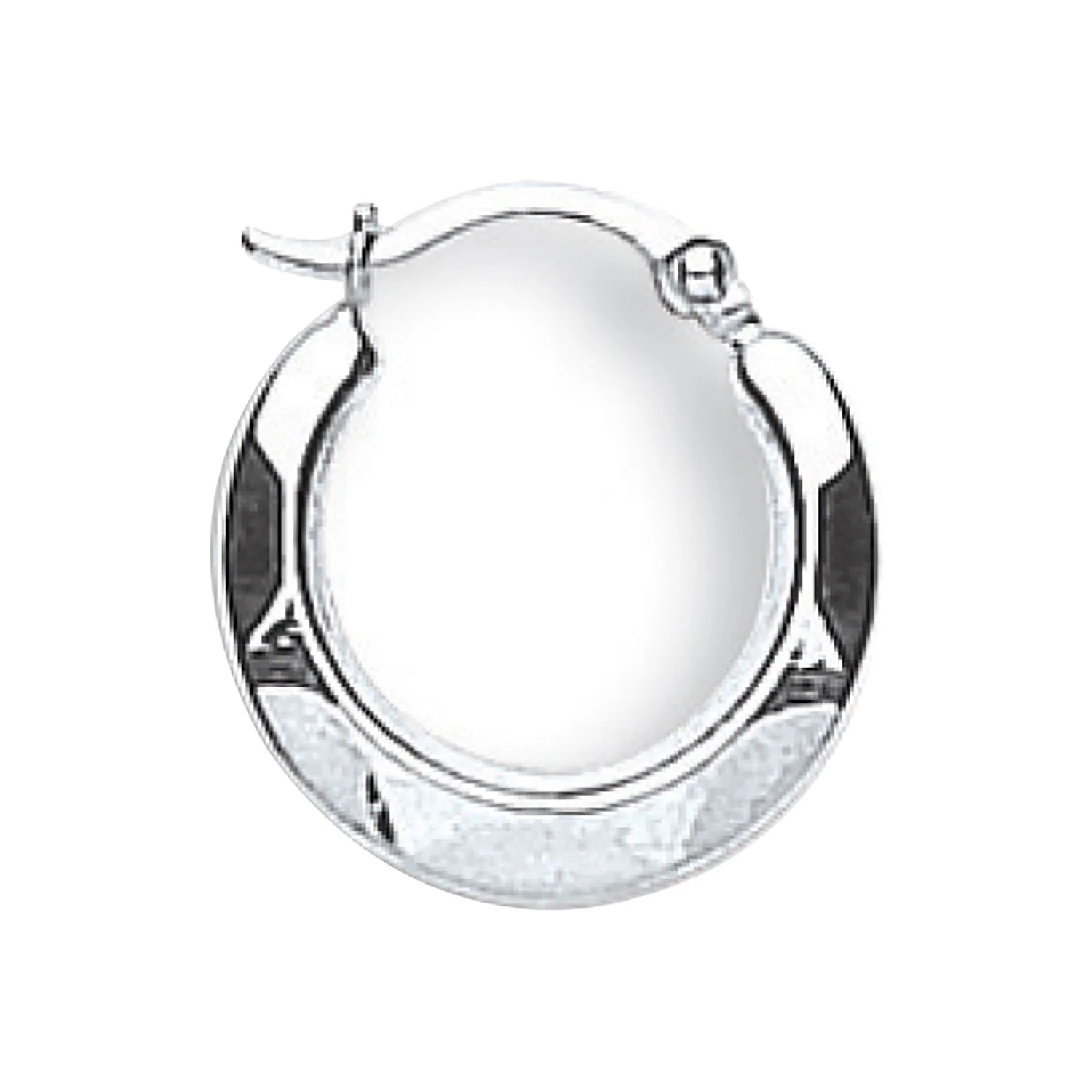 White Gold 14mm Hammered Round Huggies - 9ct Gold - Image 2