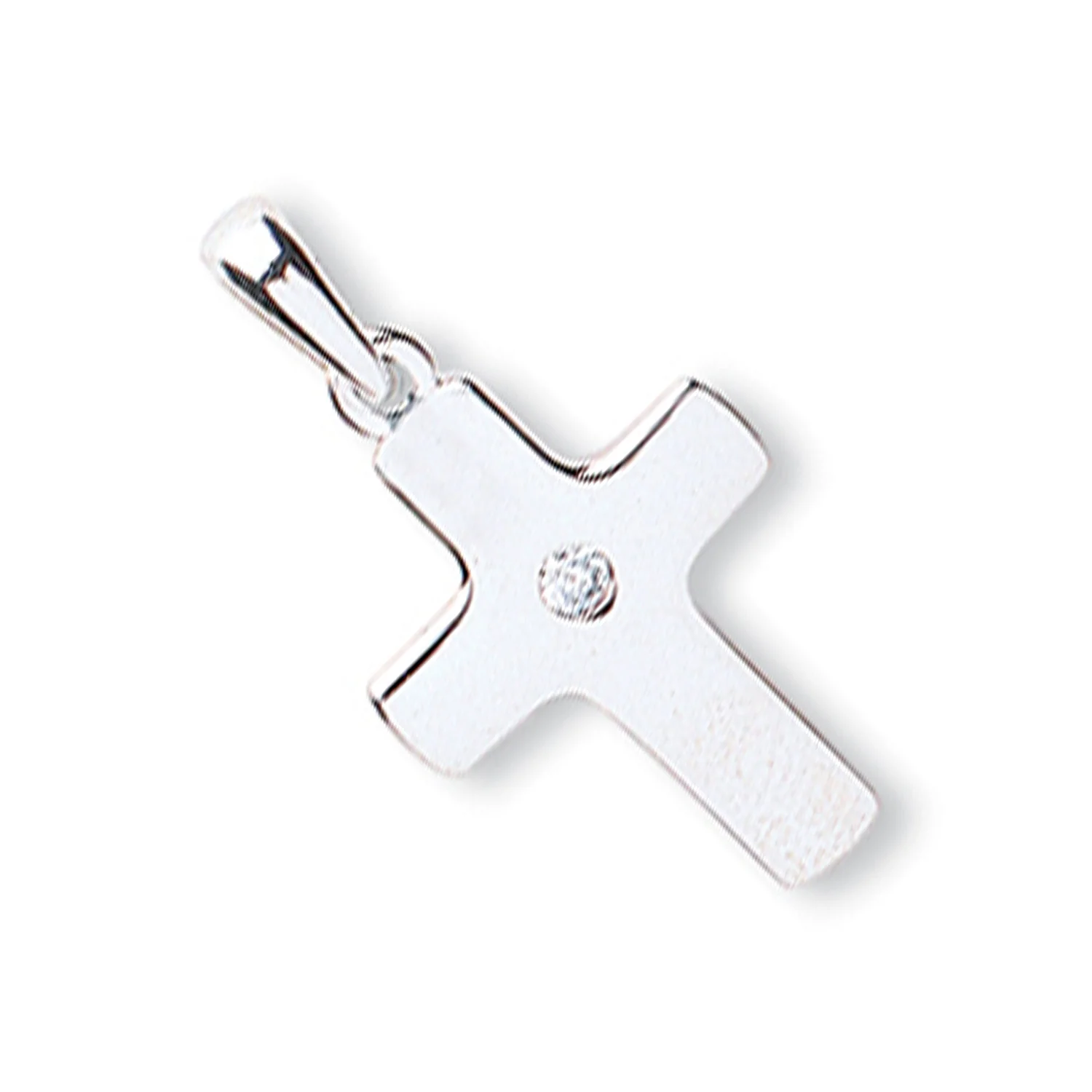 White Gold Cubic Zirconia Cross - 9ct Gold - Image 2