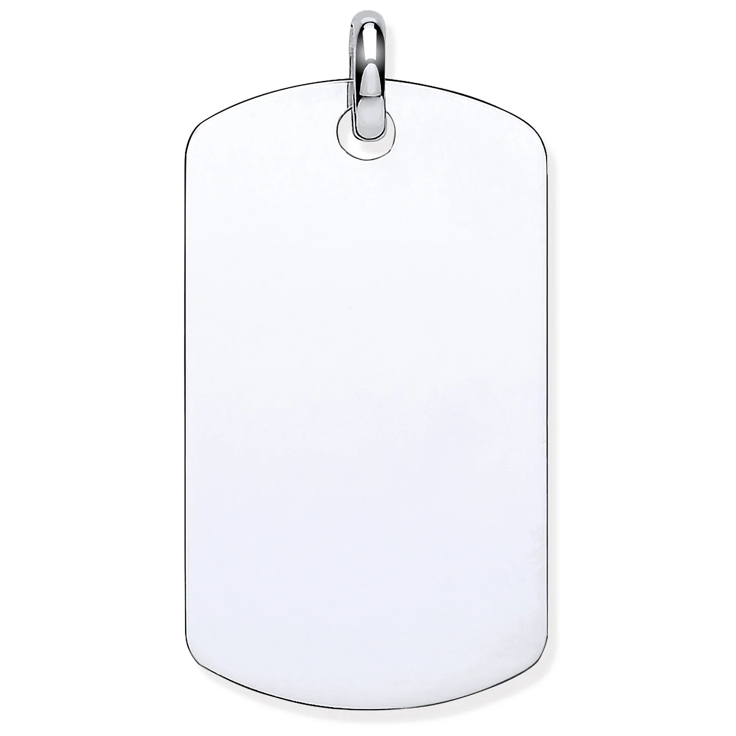 White Gold Dog Tag Pendant - 9ct Gold - Image 2