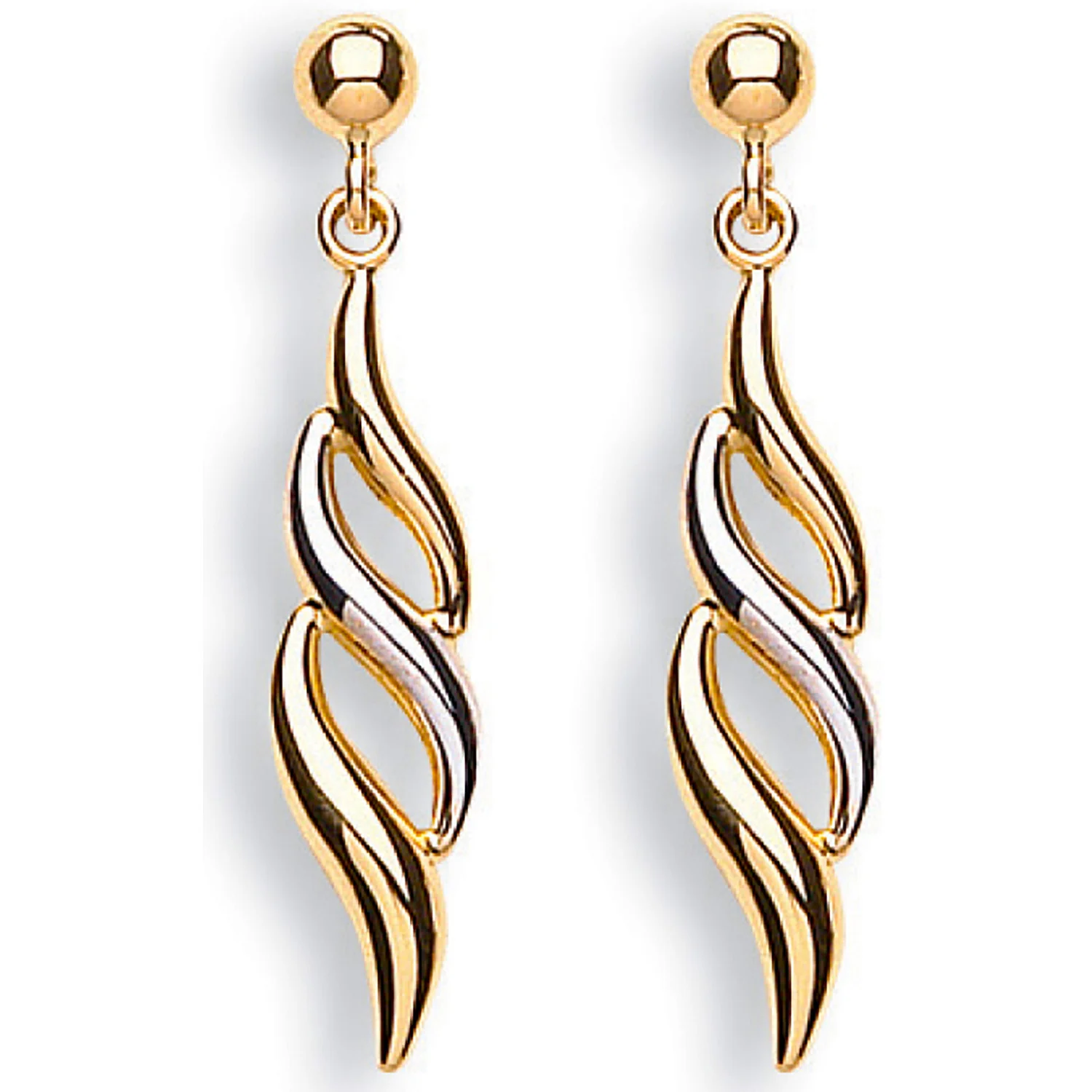White & Yellow Gold Fancy Drops - 9ct Gold - Image 2
