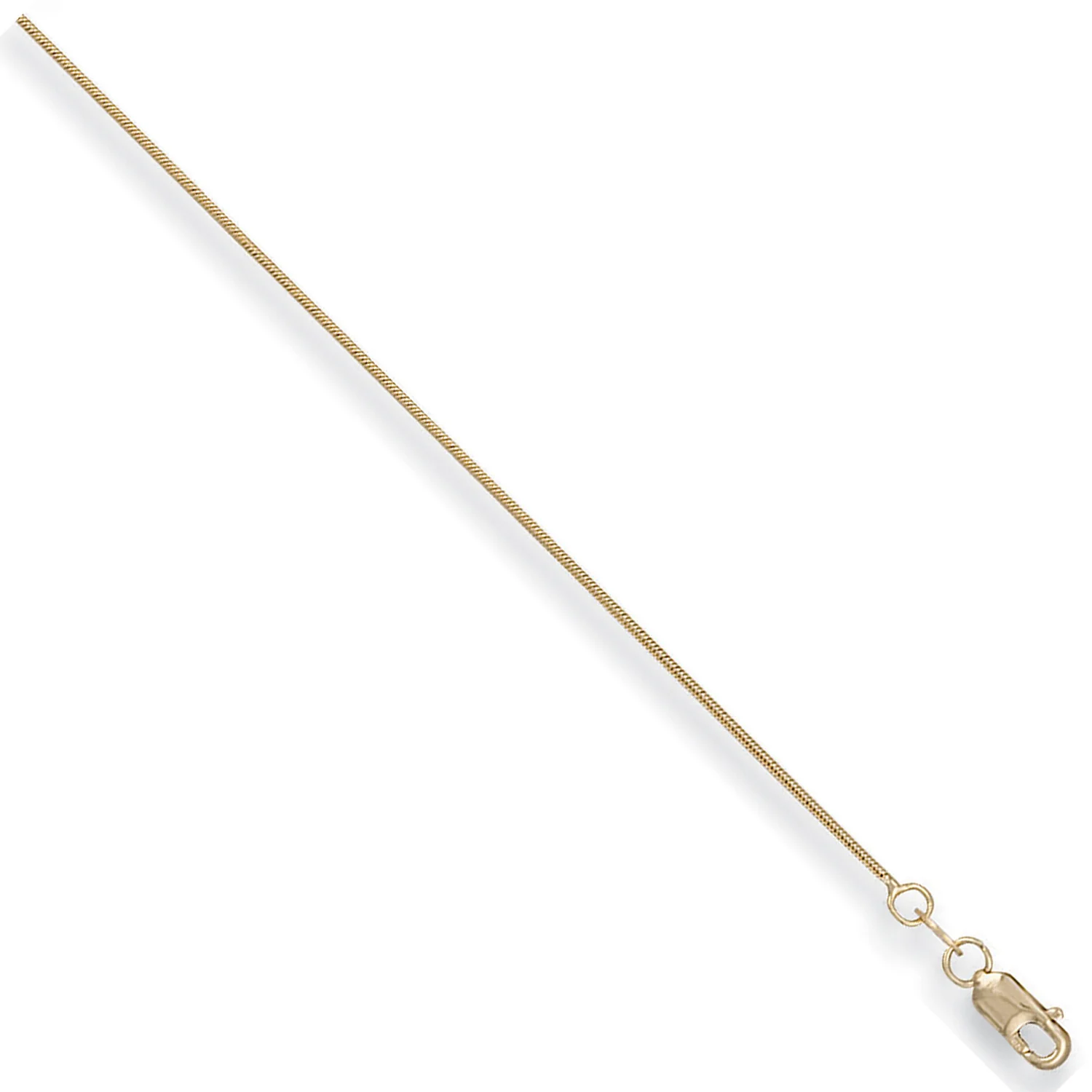 Yellow Gold 0.9mm Round Snake Chain - 9ct Gold - Image 2