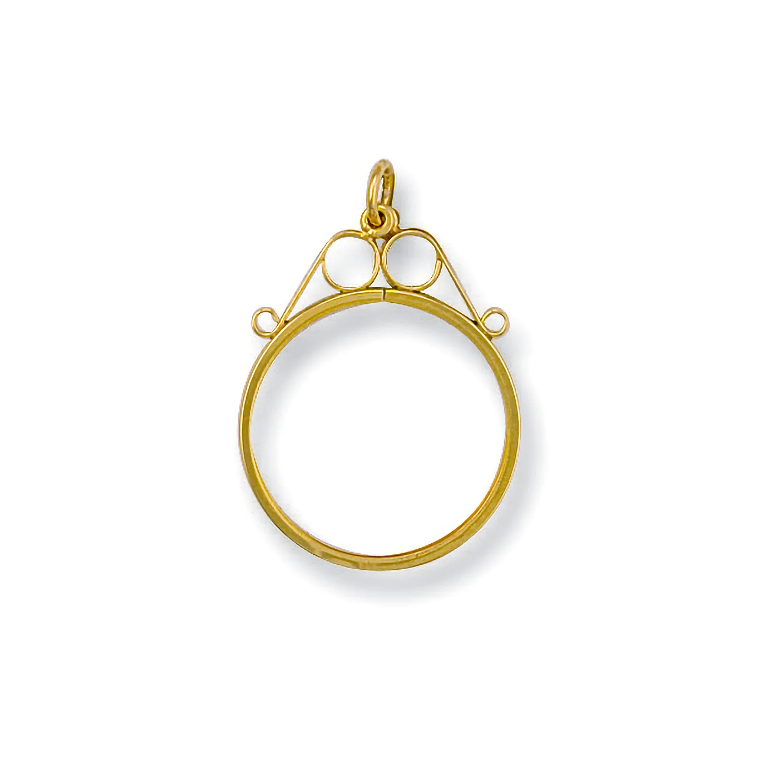 Yellow Gold 1/10 Scroll Top Sovereign Pendant - 9ct Gold - Image 5