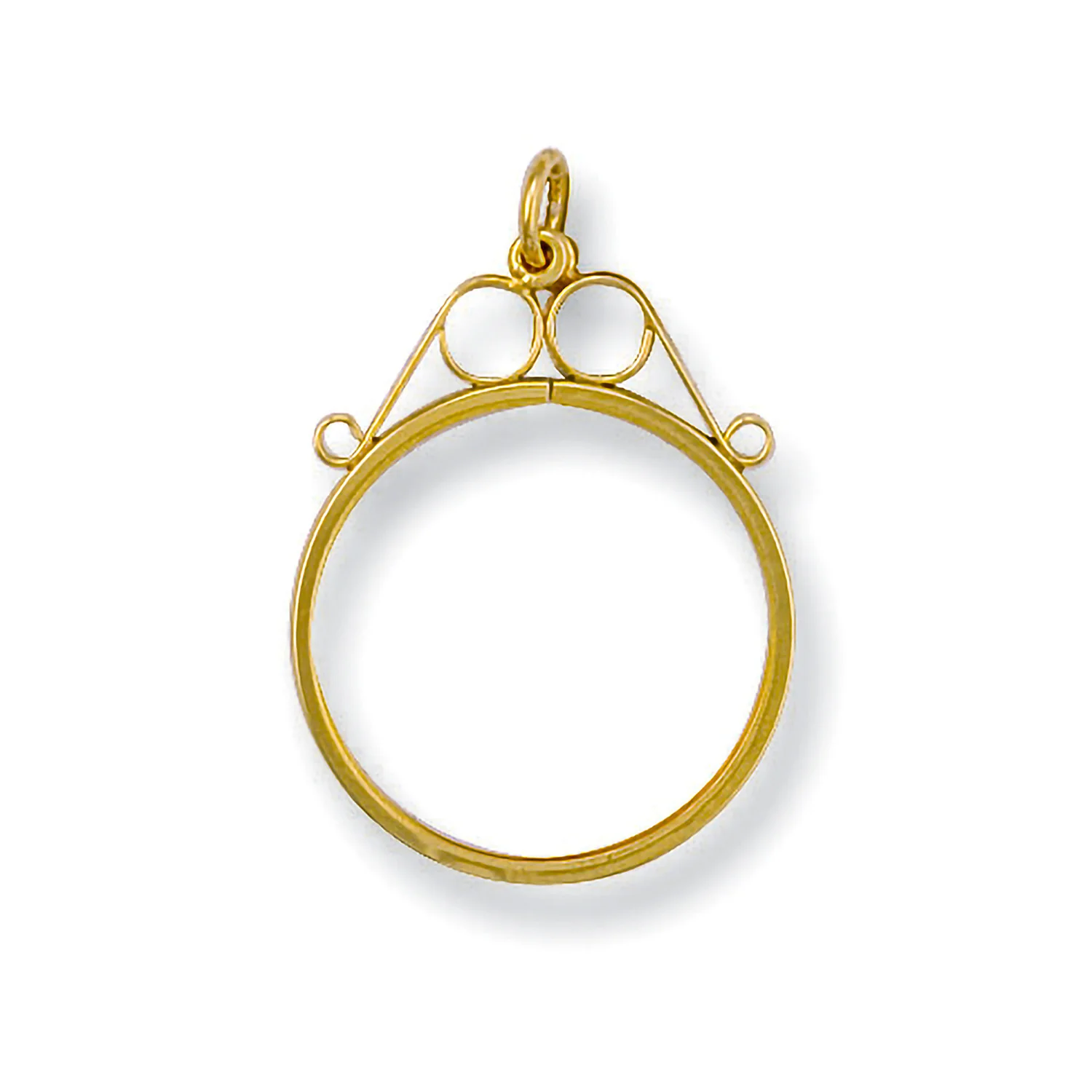 Yellow Gold 1/2 Scroll Top Sovereign Pendant - 9ct Gold