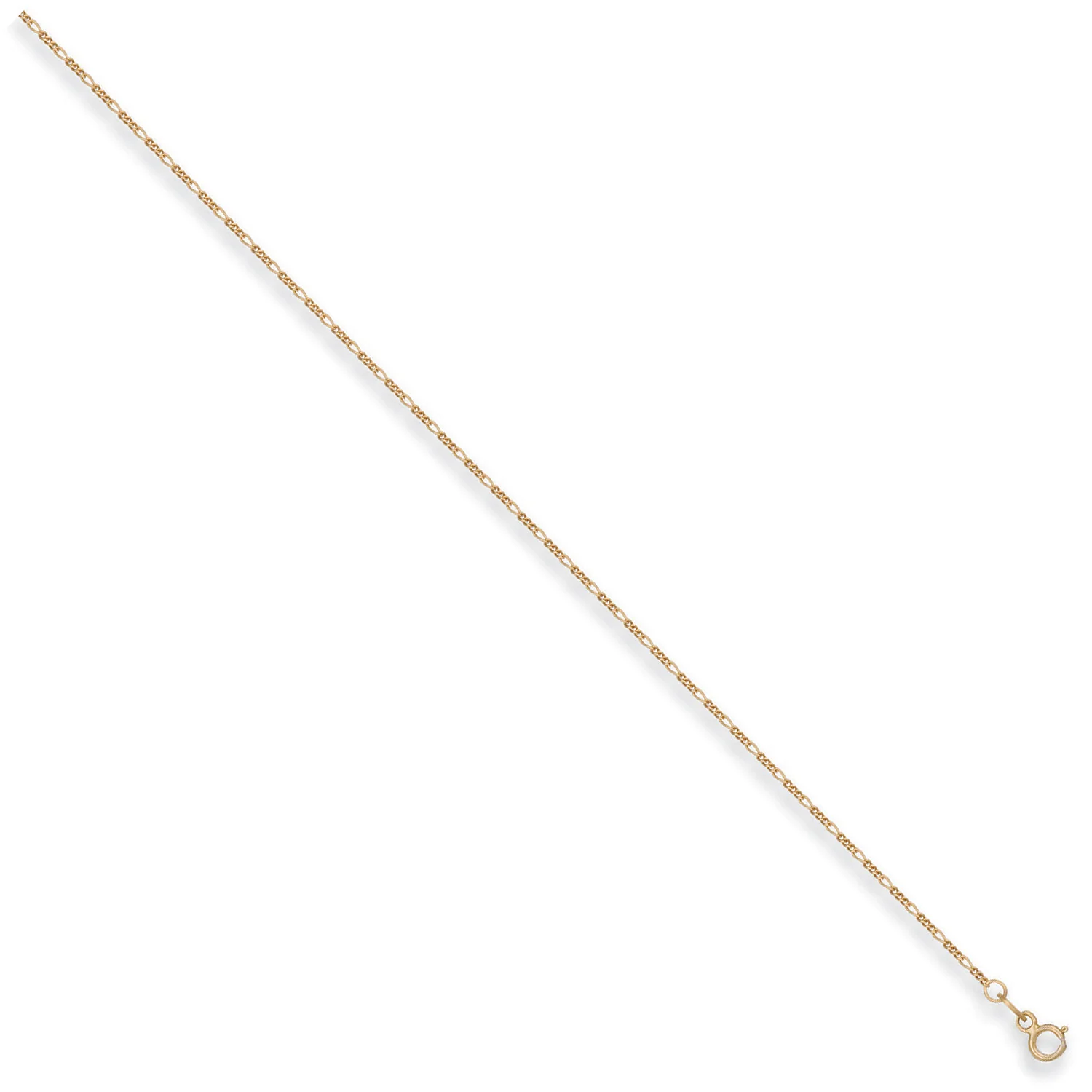 Yellow Gold 1.3mm Figaro Chain - 9ct Gold - Image 2