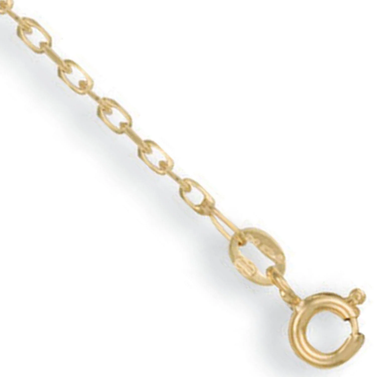Yellow Gold 1.7mm Diamond Cut Oval Belcher Chain - 9ct Gold - Image 2