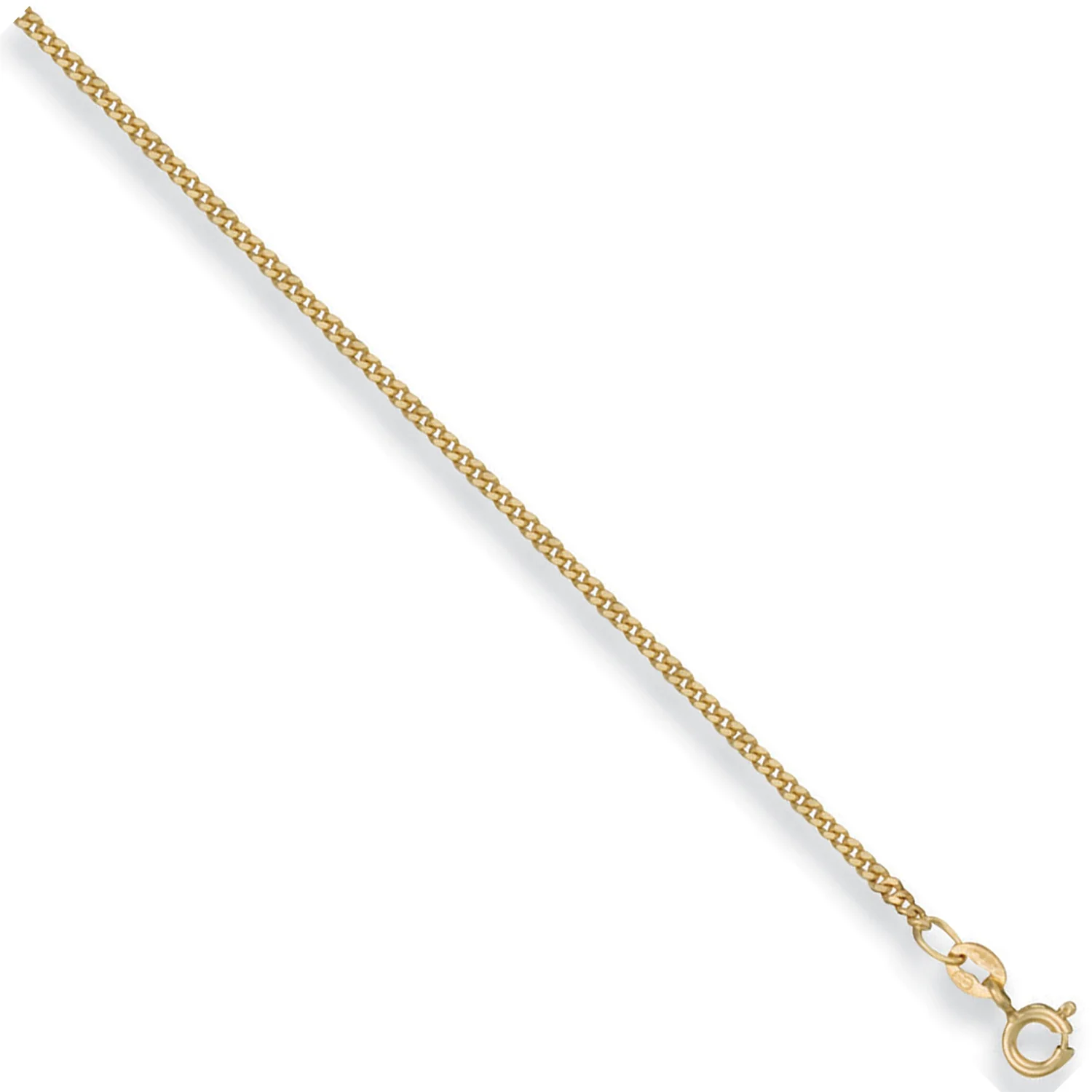 Yellow Gold 1.7mm Traditional Classic Curb Chain - 9ct Gold - Image 2