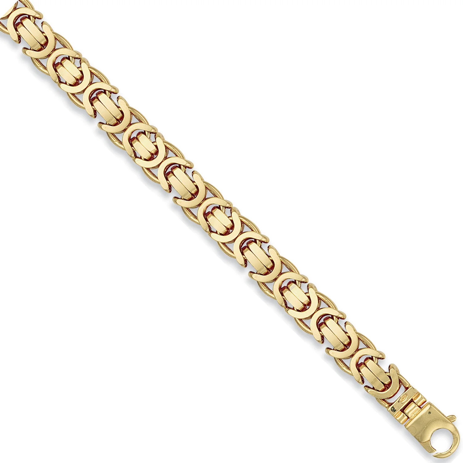 Yellow Gold 11.5mm Byzantine Chain - 9ct Gold - Image 2
