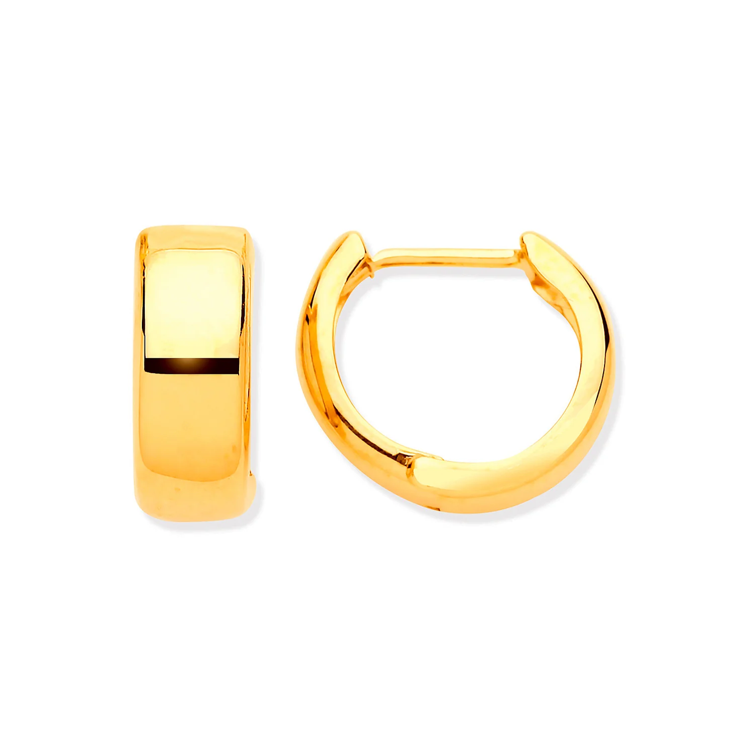 Yellow Gold 13mm Hinged Huggies - 9ct Gold - Image 2