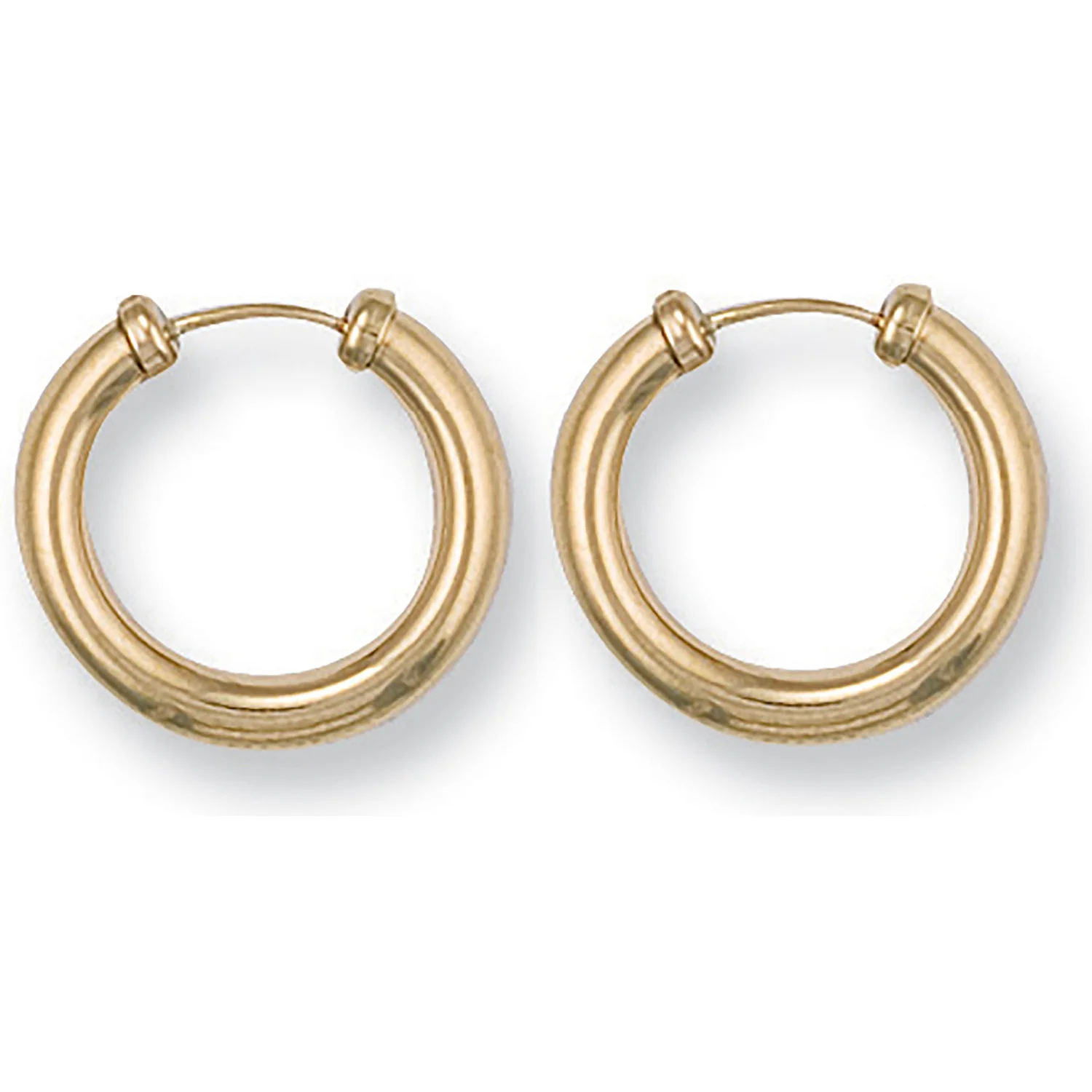 Yellow Gold 18mm Capped Sleepers - 9ct Gold - Image 2