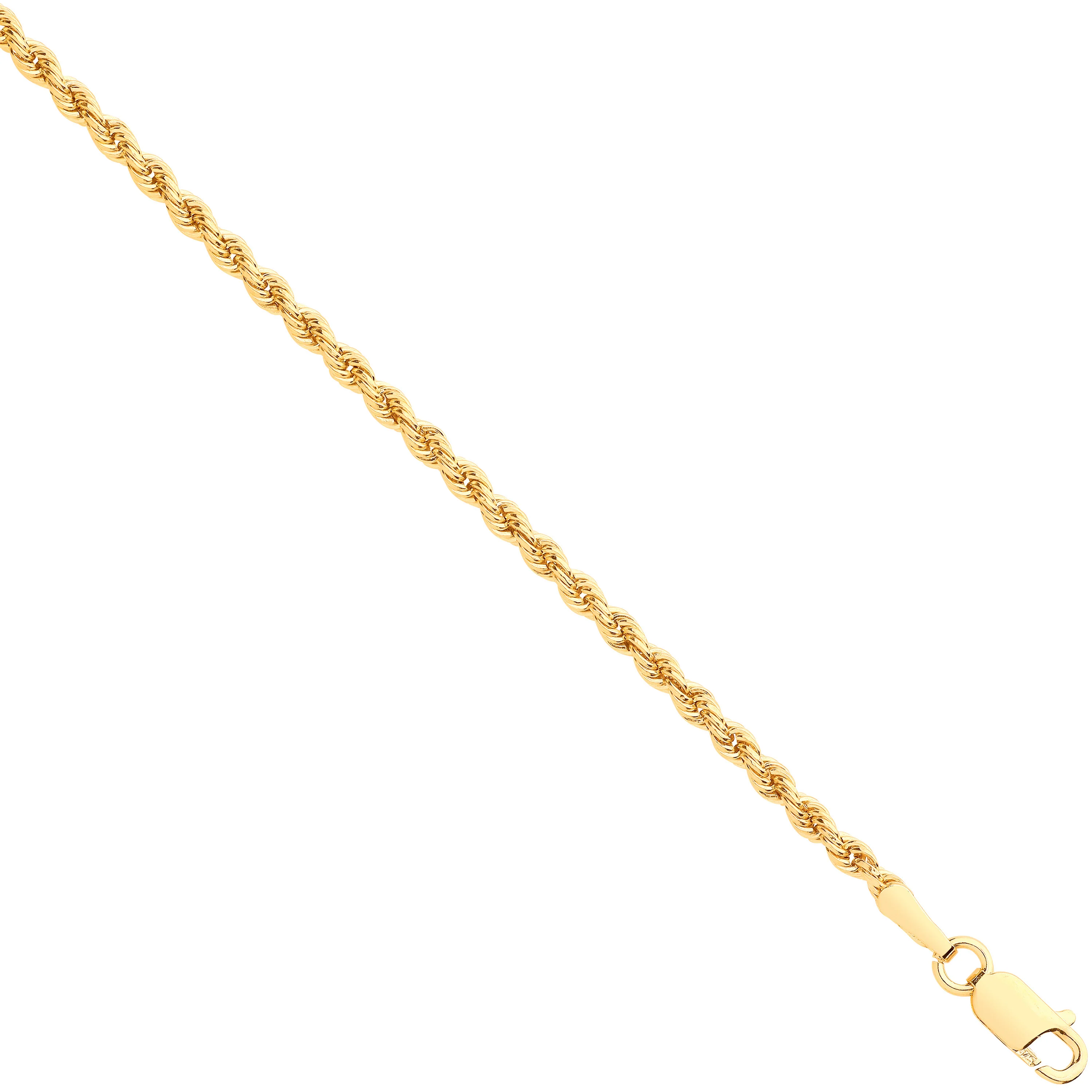 Yellow Gold 2.0mm Hollow Rope Chain - 9ct Gold - Image 2
