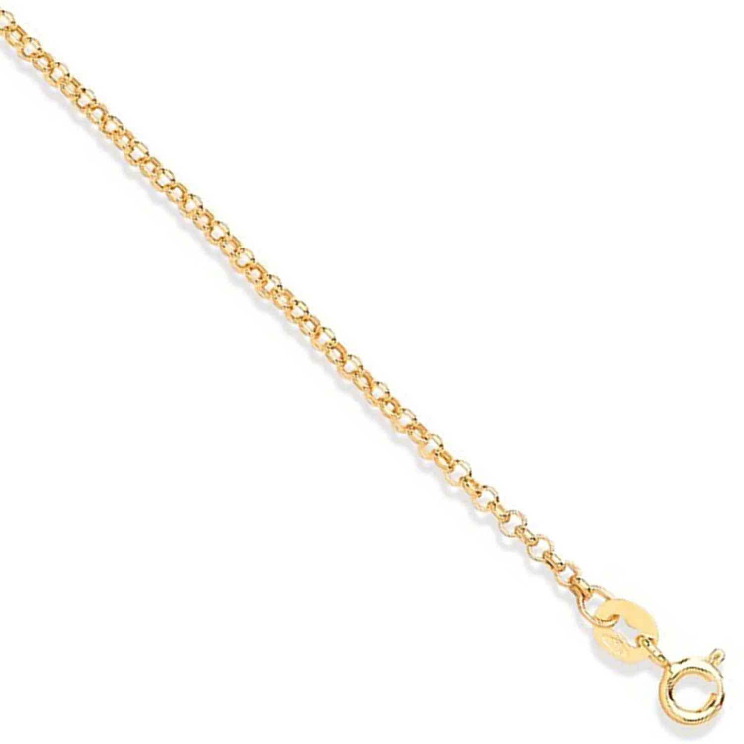 Yellow Gold 2.0mm Round Hollow Belcher Chain - 9ct Gold - Image 2